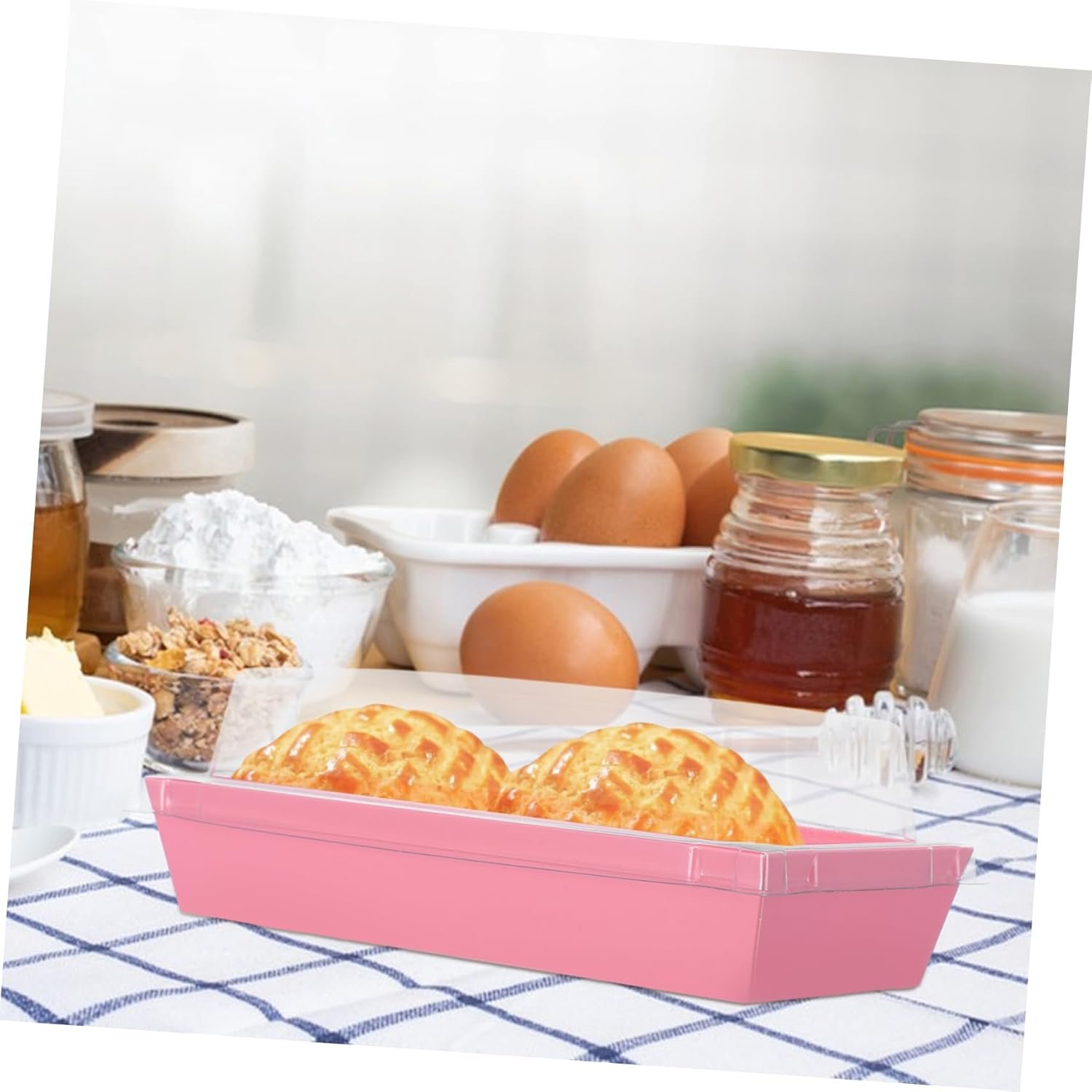 Großhandel 50 Stück rechteckige Lebensmittelaufbewahrungsboxen mit Deckeln aus klarem Kunststoff für Sandwiches, Gebäck und Sushi, ideal für Catering-Events und Meal Prep, Individuelles Logo vom Hersteller.