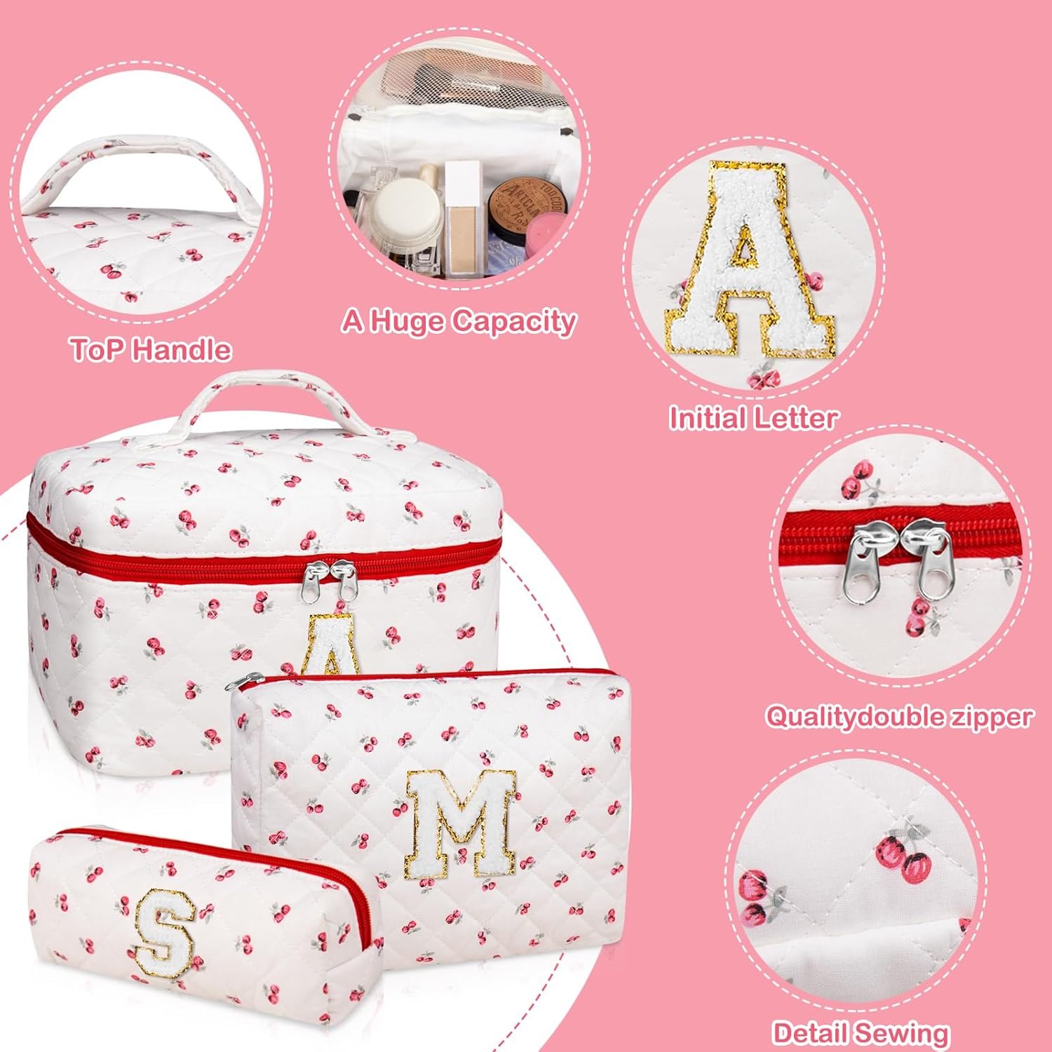 Großhandel individuelles Logo, großes florales Kosmetikset, personalisierte gesteppten Makeup Tasche für Frauen, niedliche Baumwolle maßgeschneiderte Make-up Taschen, Reise-Toilettetasche mit Blumen für Teenager Mädchen Geschenk Trendy Stuff Geschenk, OEM Großhandel individuelles Logo, großes florales Kosmetikset, personalisierte gesteppten Makeup Tasche für Frauen, niedliche Baumwolle maßgeschneiderte Make-up Taschen, Reise-Toilettetasche mit Blumen für Teenager Mädchen Geschenk Trendy Stuff Geschenk, OEM