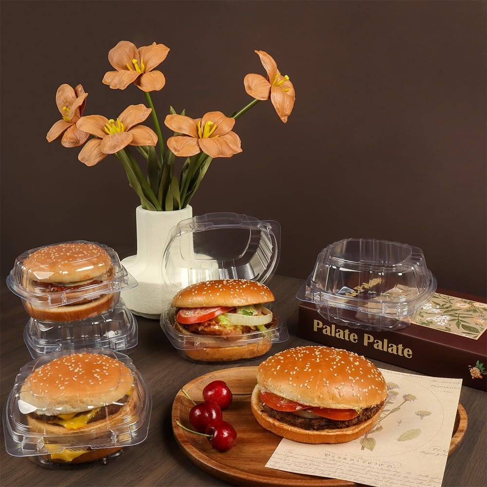 Großhandel 6 x 6 Zoll Einweg Plastikbehälter mit Deckeln, geeignet für Restaurant Takeout und Partyfood-Aufbewahrung, Hersteller von eleganten Scharnier-Quadrat-Clamshell Lebensmittelboxen, bequem zum Tragen von Hamburgern und Sandwiches, OEM verfügbar. Großhandel 6 x 6 Zoll Einweg Plastikbehälter mit Deckeln, geeignet für Restaurant Takeout und Partyfood-Aufbewahrung, Hersteller von eleganten Scharnier-Quadrat-Clamshell Lebensmittelboxen, bequem zum Tragen von Hamburgern und Sandwiches, OEM verfügbar.