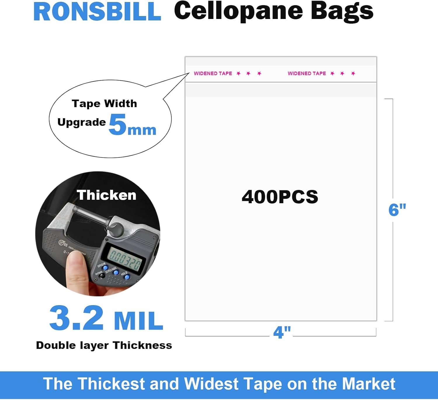 Großhandel 400 Stück dicker 3,2 Mil klare selbstklebende Cellophanbeutel 4x6 Zoll für Verpackung von Keksen, OEM Resealable Beutel für Geschenke und Partyartikel, Lieferant von Süßigkeiten
