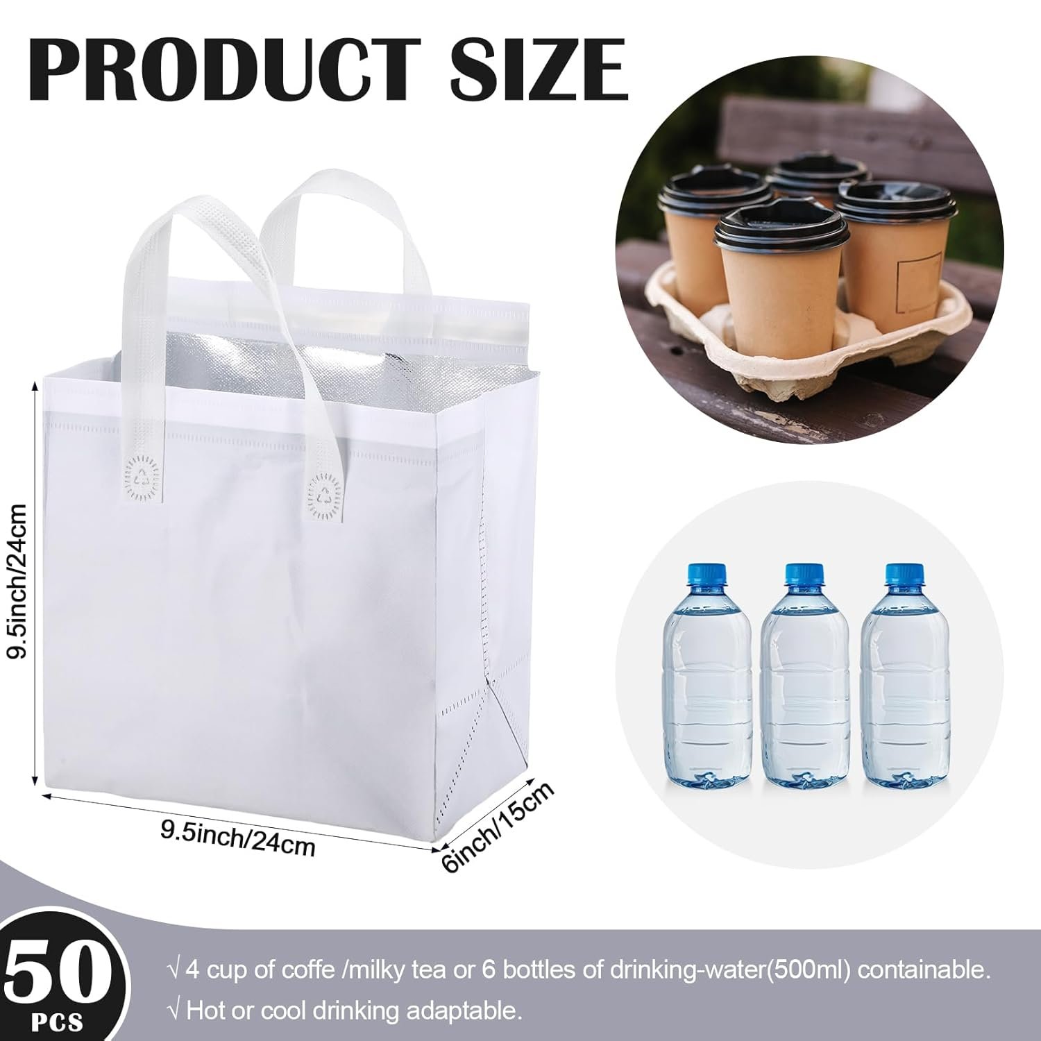 Großhandel Thermo-Isolierbeutel für Lebensmittel 50 Stück, individuell bedruckbare Take Away Taschen für Kaffee Milch Tee, heiße und kalte Speisen, 9,45x9,45x5,91 Zoll, Hersteller von hochwertigen Catering-Lösungen. Großhandel Thermo-Isolierbeutel für Lebensmittel 50 Stück, individuell bedruckbare Take Away Taschen für Kaffee Milch Tee, heiße und kalte Speisen, 9,45x9,45x5,91 Zoll, Hersteller von hochwertigen Catering-Lösungen.
