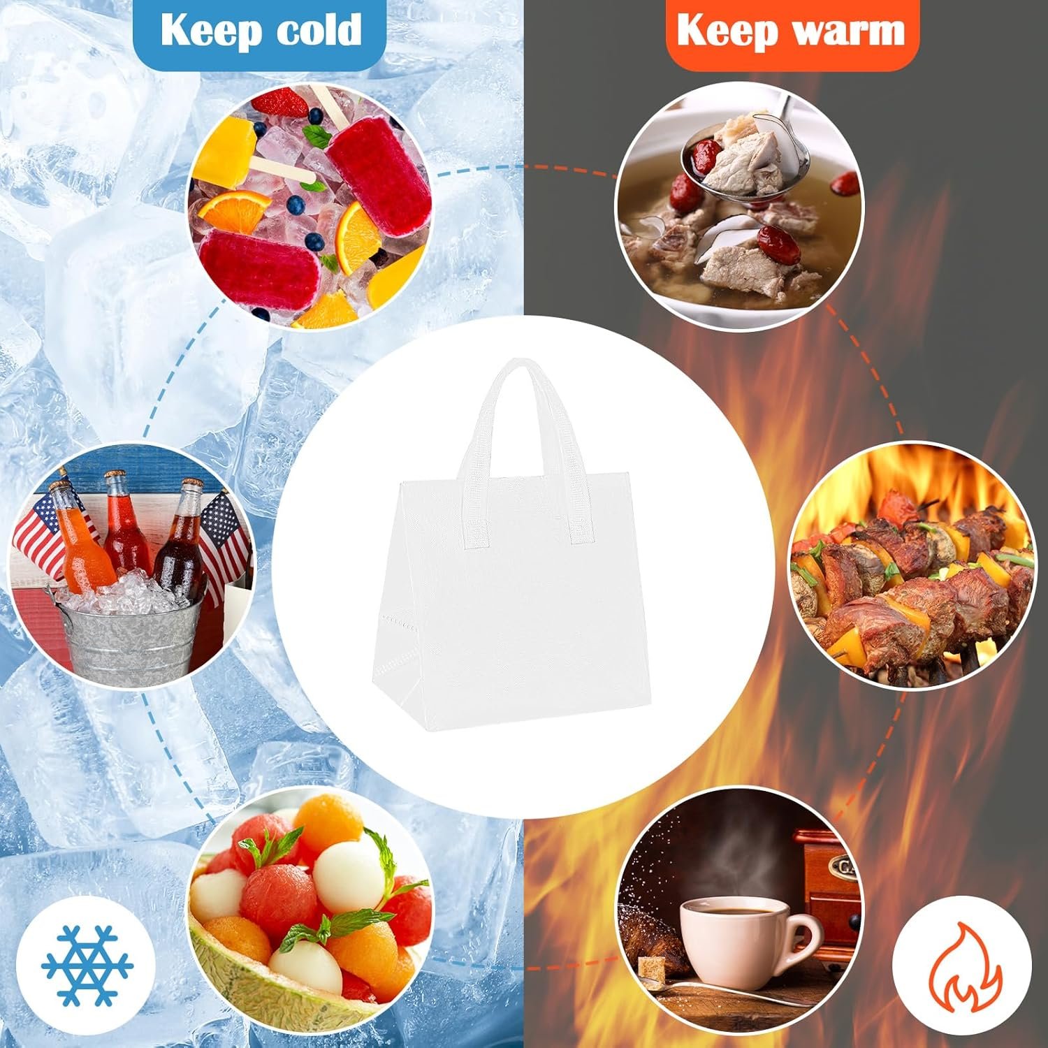 Großhandel Thermo-Isolierbeutel für Lebensmittel 50 Stück, individuell bedruckbare Take Away Taschen für Kaffee Milch Tee, heiße und kalte Speisen, 9,45x9,45x5,91 Zoll, Hersteller von hochwertigen Catering-Lösungen. Großhandel Thermo-Isolierbeutel für Lebensmittel 50 Stück, individuell bedruckbare Take Away Taschen für Kaffee Milch Tee, heiße und kalte Speisen, 9,45x9,45x5,91 Zoll, Hersteller von hochwertigen Catering-Lösungen.