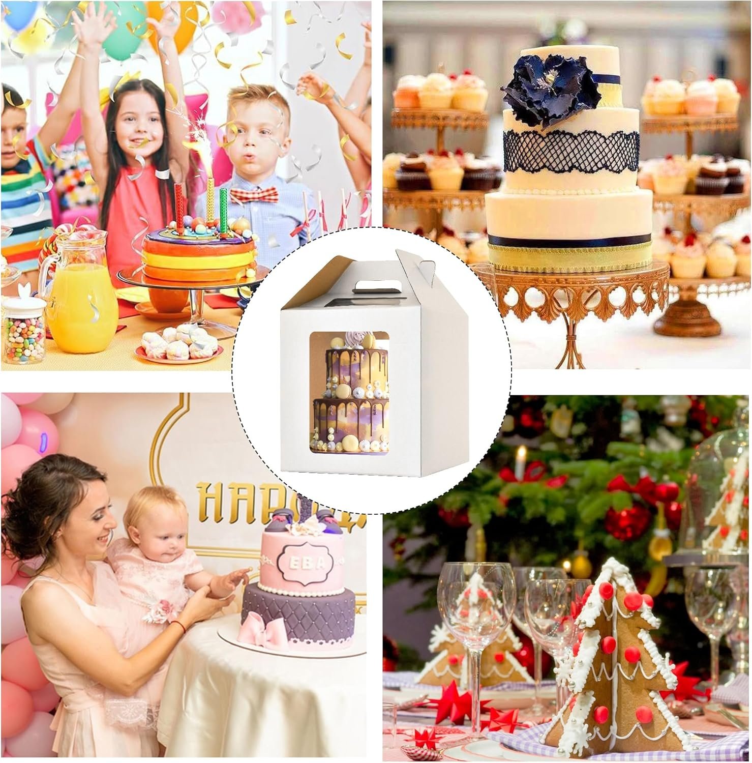 Großhandel 12x12x12 Zoll hohe Kuchenboxen mit Fenstern, langlebige weiße Backwarenbox, Hersteller von großen mehrstöckigen Kuchenboxen, individuelles Logo (1 Packung) Großhandel 12x12x12 Zoll hohe Kuchenboxen mit Fenstern, langlebige weiße Backwarenbox, Hersteller von großen mehrstöckigen Kuchenboxen, individuelles Logo (1 Packung)