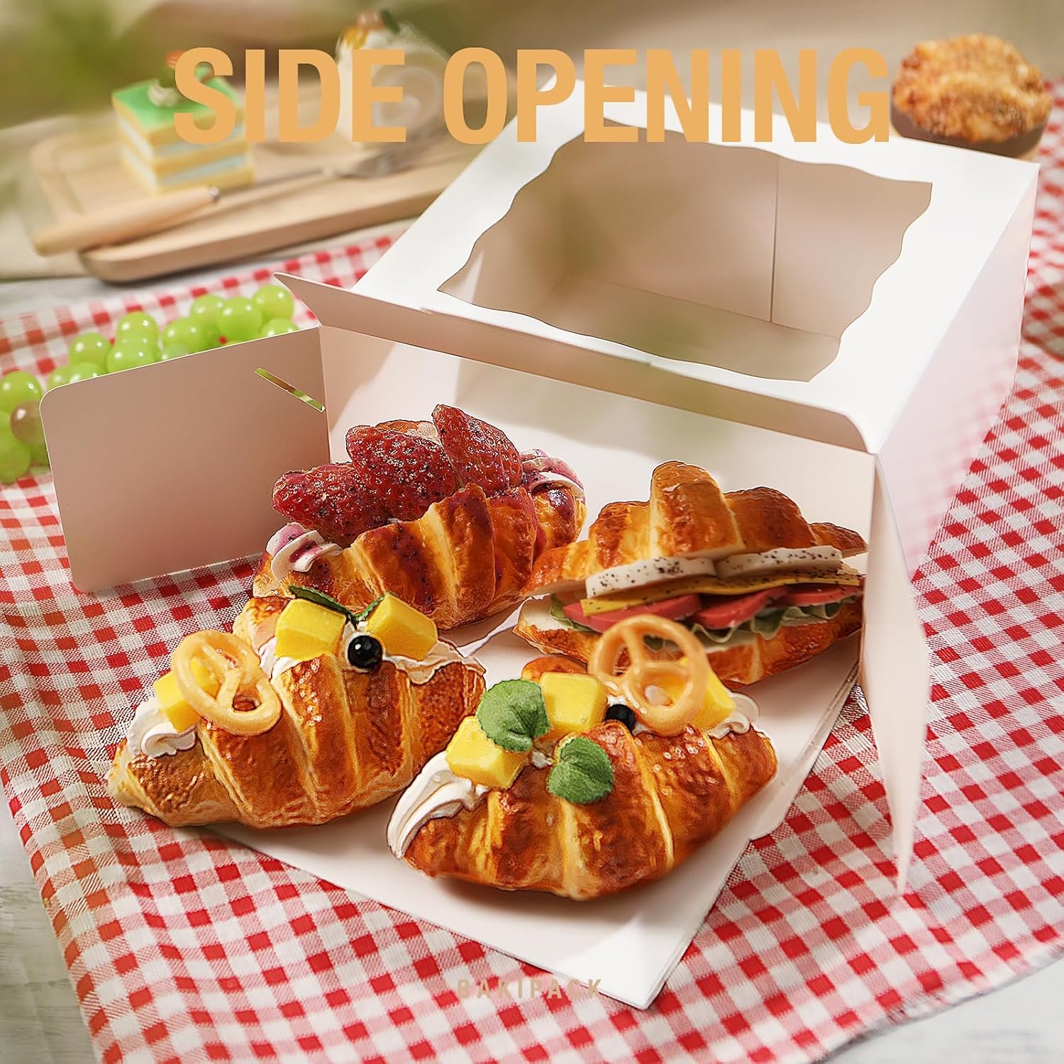 Großhandel 25 weiße Bäckereikartons mit Fenster, 8x8x4 Zoll Kuchenboxen für Gebäck, Muffins, Kuchen - Individuelles Logo vom Hersteller erhältlich Großhandel 25 weiße Bäckereikartons mit Fenster, 8x8x4 Zoll Kuchenboxen für Gebäck, Muffins, Kuchen - Individuelles Logo vom Hersteller erhältlich