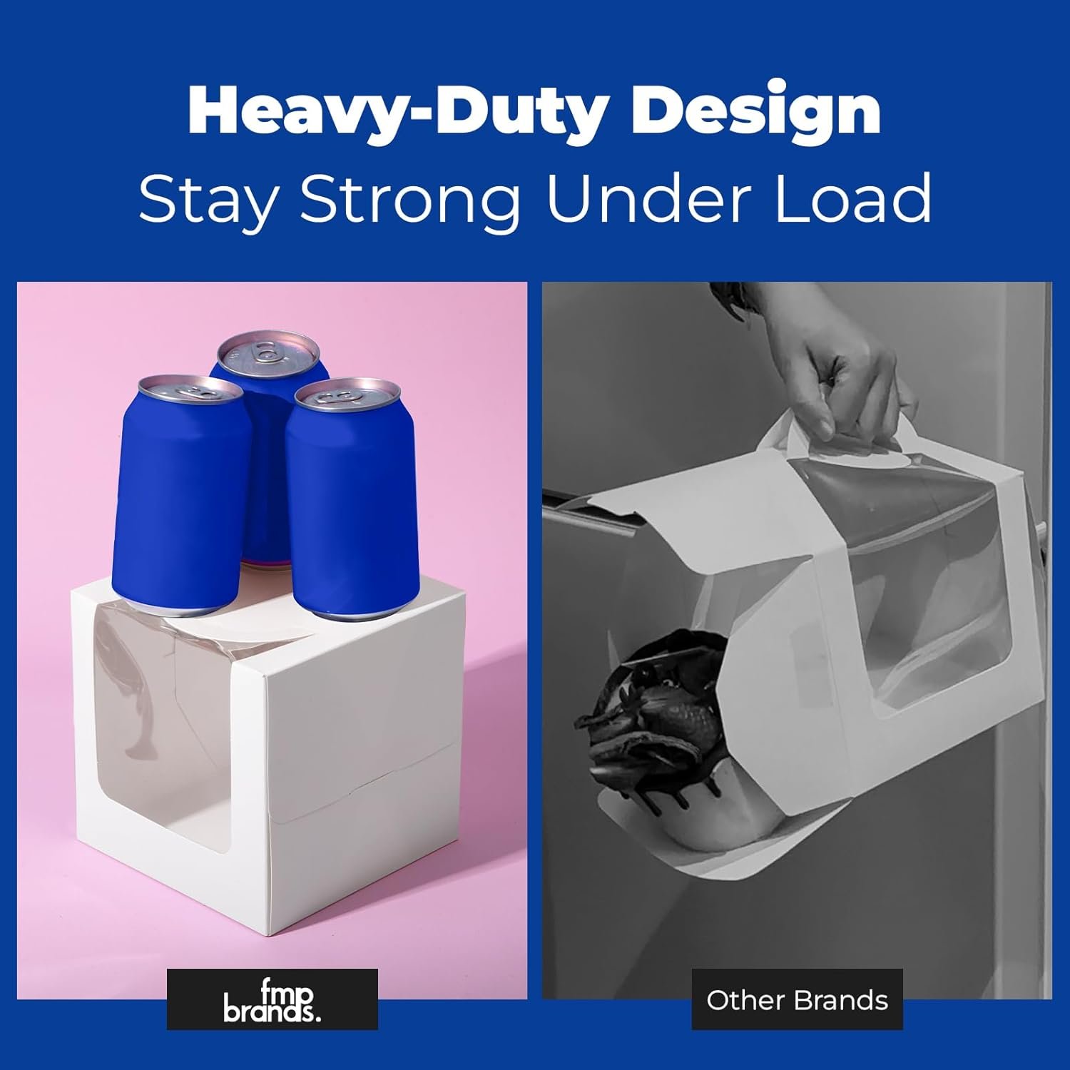 Großhandel 25er Pack kleine Kuchenboxen 6 x 6 x 6 Zoll mit Fenster und Griff, individuell bedruckbar mit Ihrem Logo, vom Hersteller für Geburtstagsfeiern, Hochzeiten, Valentinstag und Weihnachten