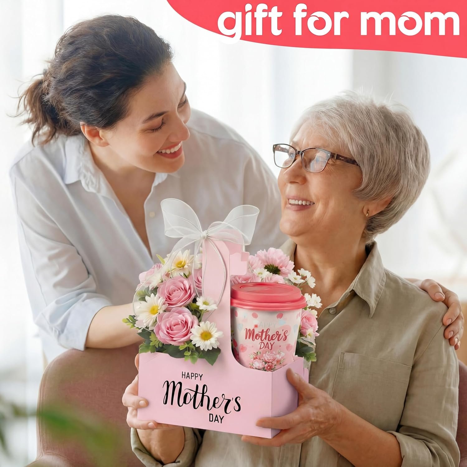 Großhandel 24er Pack 2-Tassen-Getränke-Träger mit Henkel für den Muttertag, bedruckbarer Pappbecher-Träger für heiße und kalte Getränke, individuelle Logo-Optionen, ideal für Essenslieferungen und als To-Go-Kaffeebecherhalter.