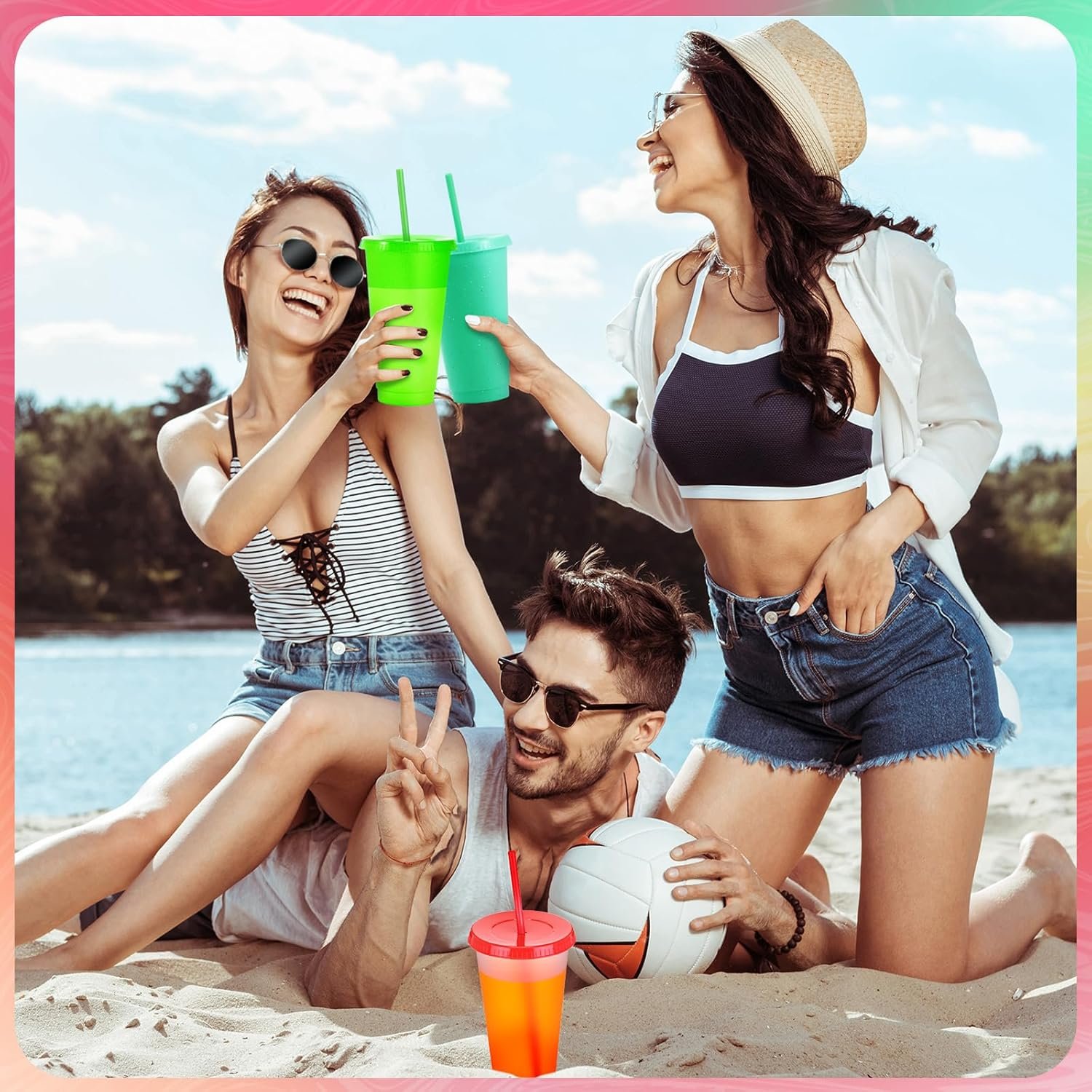 Großhandel 100 Stück Tumbler mit Strohhalm und Deckel in gemischten Farben, 24-27 oz Mehrweg-Kaffeebecher für Geburtstagsfeiern, Iced Coffee Reisebecher, OEM und individuelles Logo verfügbar, Hersteller für Bulk-Artikel Großhandel 100 Stück Tumbler mit Strohhalm und Deckel in gemischten Farben, 24-27 oz Mehrweg-Kaffeebecher für Geburtstagsfeiern, Iced Coffee Reisebecher, OEM und individuelles Logo verfügbar, Hersteller für Bulk-Artikel