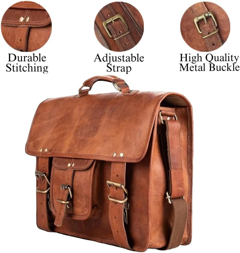 Großhandel Vintage Leder Messenger Bag für Männer/Frauen, personalisierte Umhängetasche, Laptop Tasche für Büro/Reisen, OEM und handgefertigtes Leder Schulter-Satchel für vielseitige Anwendungen, Hersteller in hoher Qualität