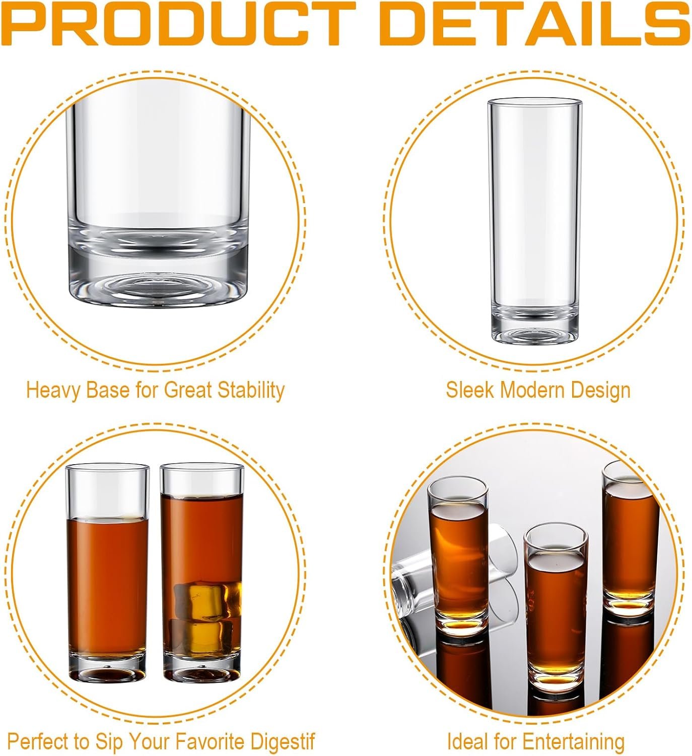 Großhandel 100 Stück Shotgläser Set 2,2 oz Mini Schnapsgläser Bulk, unzerbrechliches klares Plastik mit individueller Logo-Anpassung, Hochzeits- und Geburtstagsgeschenk für Gäste. Hersteller von Plastikeinweggläsern.