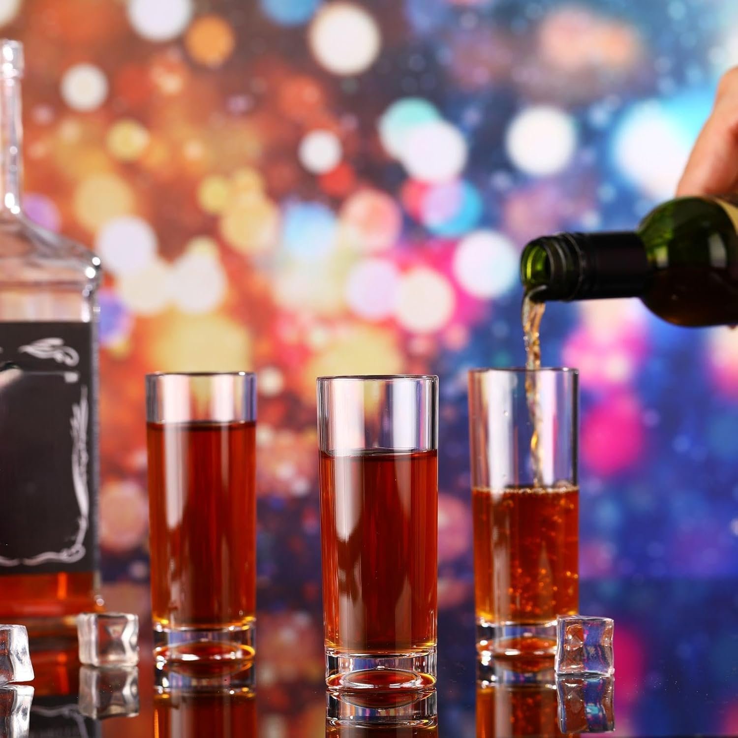 Großhandel 100 Stück Shotgläser Set 2,2 oz Mini Schnapsgläser Bulk, unzerbrechliches klares Plastik mit individueller Logo-Anpassung, Hochzeits- und Geburtstagsgeschenk für Gäste. Hersteller von Plastikeinweggläsern.