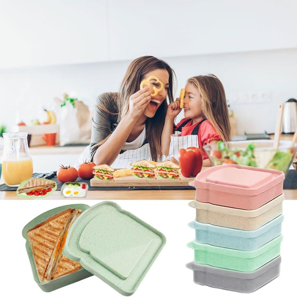 Großhandel 10 Stück Sandwichbehälter 14 OZ, wiederverwendbare Lebensmittel-Sandwich-Box mit Deckel für die Familie, Mikrowellen- und Geschirrspüler geeignet, Hersteller für individuelle Logos und Eigenmarken