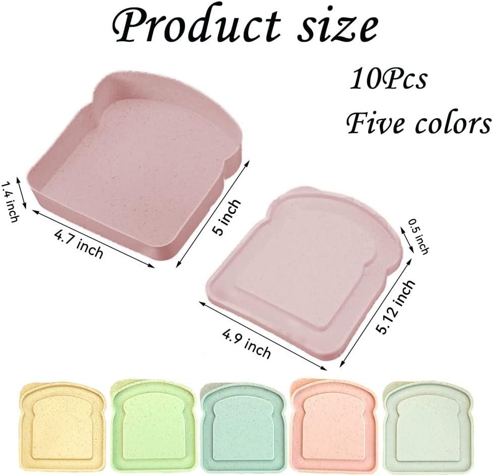 Großhandel 10 Stück Sandwichbehälter 14 OZ, wiederverwendbare Lebensmittel-Sandwich-Box mit Deckel für die Familie, Mikrowellen- und Geschirrspüler geeignet, Hersteller für individuelle Logos und Eigenmarken