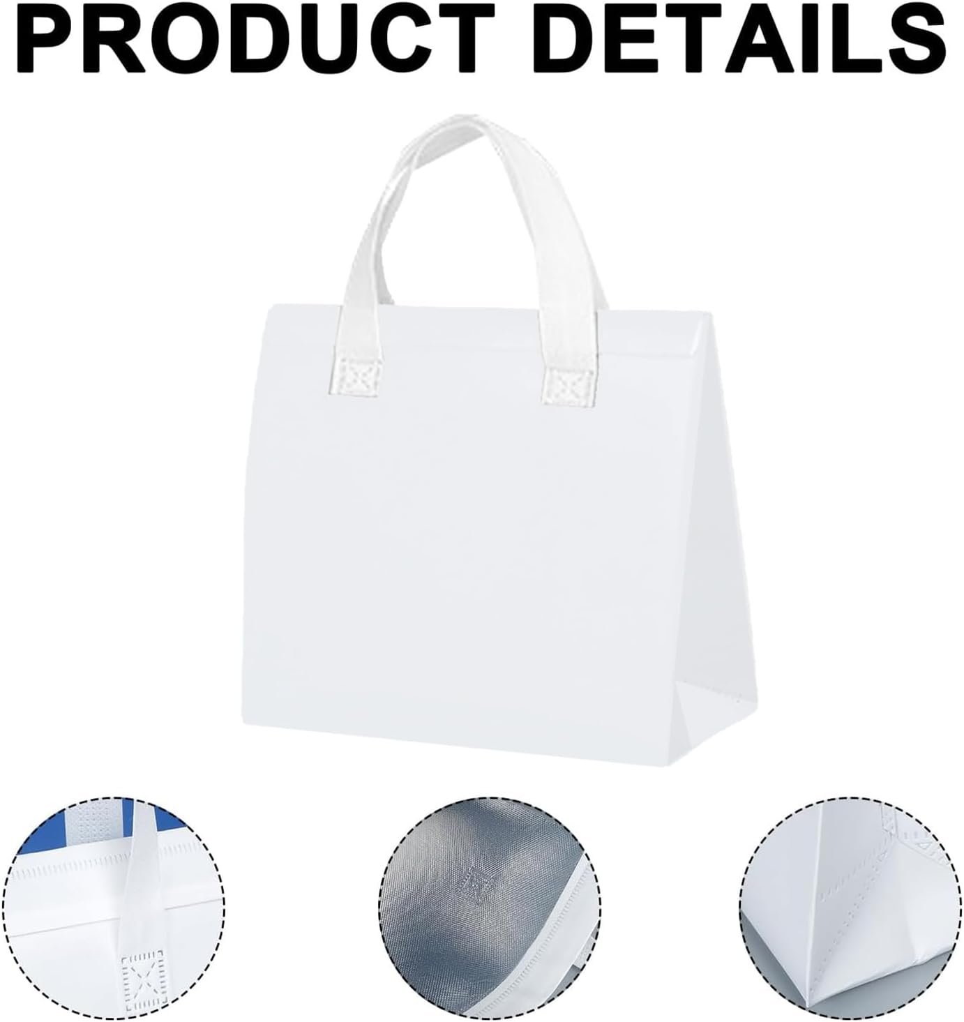 Großhandel 25 Stück isolierte Take Away Taschen - 6 x 9,5 x 10 Zoll thermische Take-Out-Taschen - OEM für heiße und kalte Speisen, Disposable Food Delivery (weiß) Großhandel 25 Stück isolierte Take Away Taschen - 6 x 9,5 x 10 Zoll thermische Take-Out-Taschen - OEM für heiße und kalte Speisen, Disposable Food Delivery (weiß)