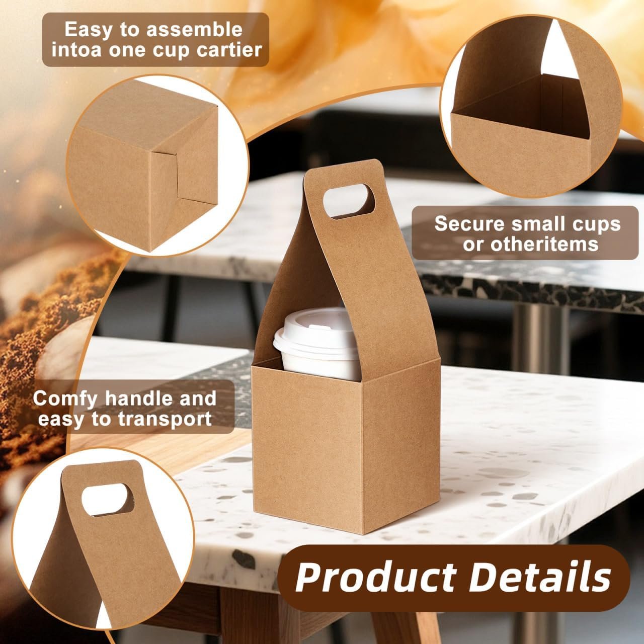 Großhandel 10er Pack tragbare Pappbecherhalter mit Griff für heiße oder kalte Getränke, individuell gestaltbare Geschenkverpackung für Blumensträuße und Essenslieferungen, hergestellt von einem zuverlässigen Lieferanten. Großhandel 10er Pack tragbare Pappbecherhalter mit Griff für heiße oder kalte Getränke, individuell gestaltbare Geschenkverpackung für Blumensträuße und Essenslieferungen, hergestellt von einem zuverlässigen Lieferanten.