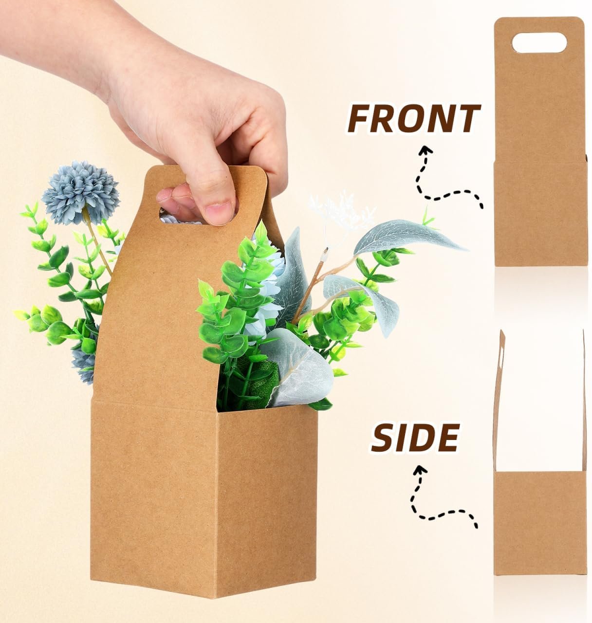 Großhandel 10er Pack tragbare Pappbecherhalter mit Griff für heiße oder kalte Getränke, individuell gestaltbare Geschenkverpackung für Blumensträuße und Essenslieferungen, hergestellt von einem zuverlässigen Lieferanten. Großhandel 10er Pack tragbare Pappbecherhalter mit Griff für heiße oder kalte Getränke, individuell gestaltbare Geschenkverpackung für Blumensträuße und Essenslieferungen, hergestellt von einem zuverlässigen Lieferanten.