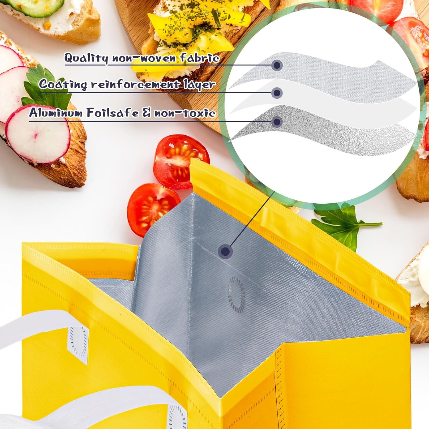 Großhandel 150 Stück isolierte Take-Away Taschen 9,5 x 9,5 x 6 Zoll für Lebensmittel Pizza Lieferung - OEM individuelle Logo Kühl Taschen in Bulk für heiße und kalte Getränke. Großhandel 150 Stück isolierte Take-Away Taschen 9,5 x 9,5 x 6 Zoll für Lebensmittel Pizza Lieferung - OEM individuelle Logo Kühl Taschen in Bulk für heiße und kalte Getränke.