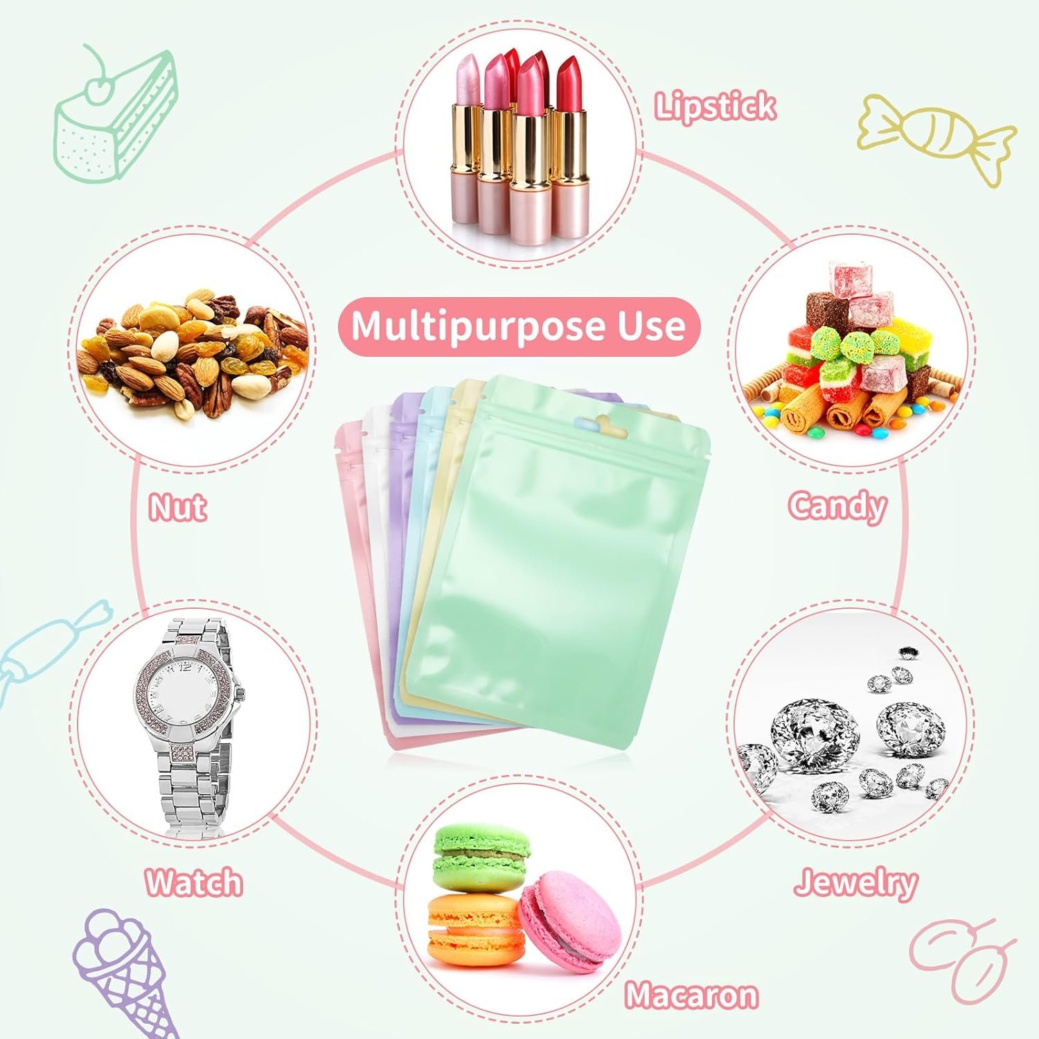 Großhandel 120 Stück wiederverschließbare Tüten 4