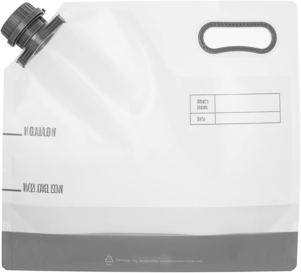 Großhandel 1-Gallonen Wasserbehälter mit 10 Getränkebeuteln - Zusammenklappbar und inklusive manipulationssicherer Kappen, klare Kunststoffbeutel für Catering-Events, Camping oder Wandern, OEM, langlebiger Griff.