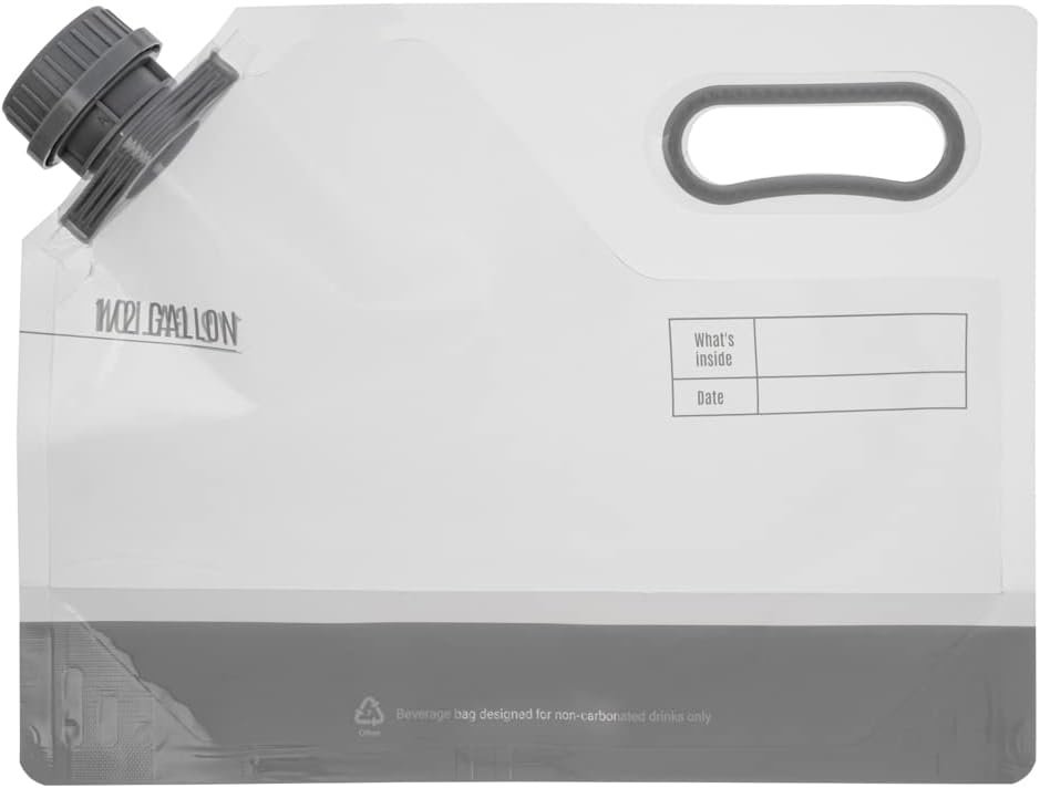 Großhandel 10 Trinkbeutel - faltbare 1/2 Gallone Wasserbehälter mit klaren Plastikgetränketüten, Hersteller von tamper-evident Deckeln und individuellem Logo für Catering-Events, Camping oder Wandern, langlebiger Griff