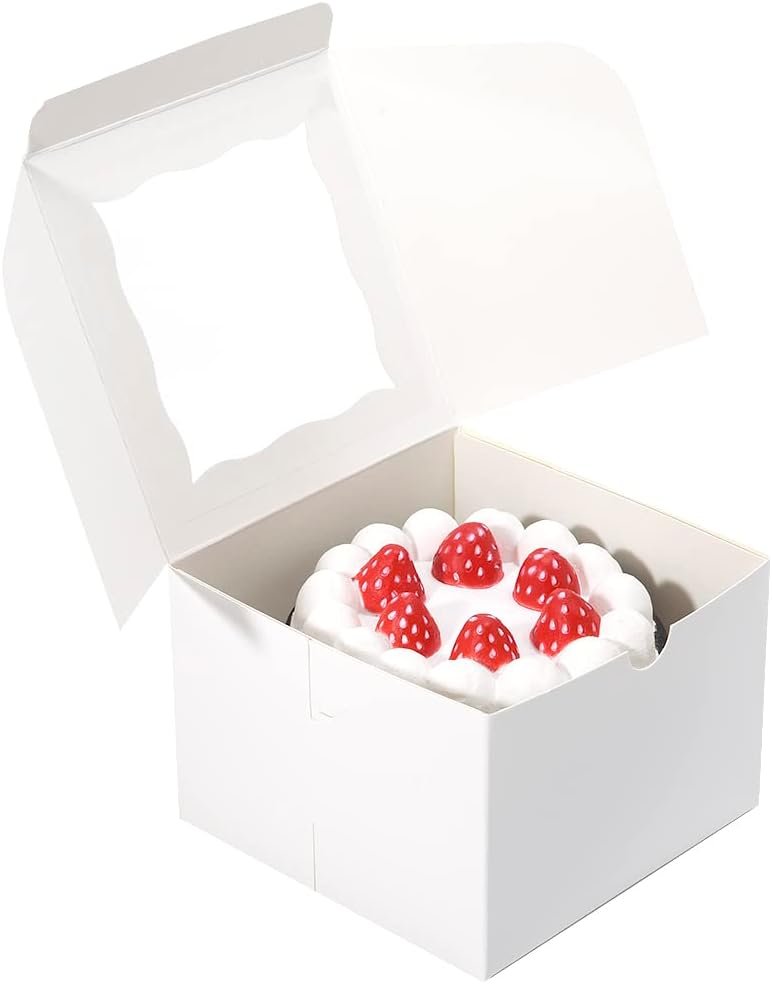 Großhandel Premium Weiß Kuchenboxen 5x5x3,5 Zoll [50 Pack] für Mini Bundt-Kuchen und individuelle Käsekuchen, individuelles Logo, Hersteller für Verpackungen in Großmenge