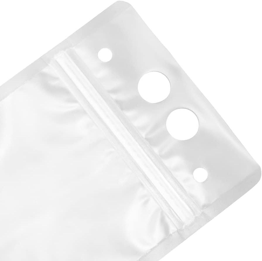 Großhandel 100 doppelte Reißverschluss Drink Pouches 5,1 x 1,6 Zoll - Hersteller für individuelle Logos und tamper-evidente, transparente Getränketüten in Bulk.