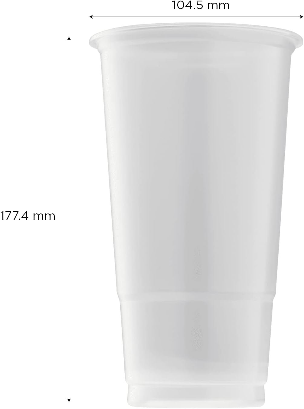 Großhandel 32oz - 600 ct PP-Kunststoffbecher für kalte Getränke, BPA-frei und 100% recycelbar, Hersteller für individuelles Logo und Eigenmarke, Durchmesser 104,5 mm, Bulk-Angebot
