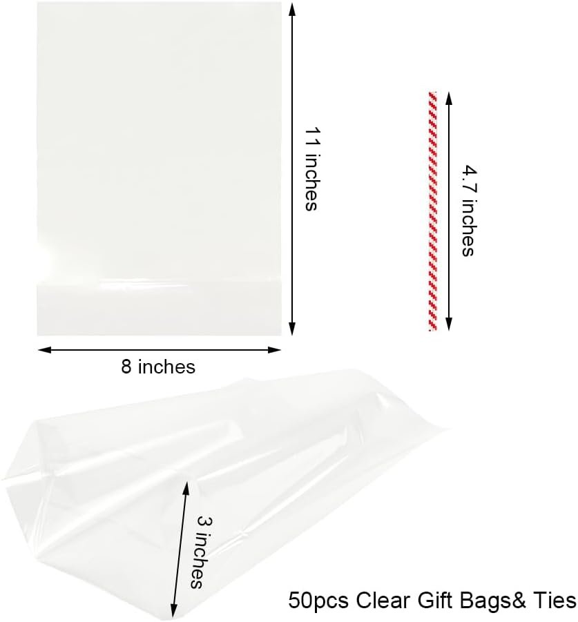 Individuelles Logo Geschenktüten 8x11 Zoll 50 Stück Flachboden-Gusset Cellophanbeutel für Süßigkeiten, Party-Geschenke, Tassen, Leckereien und Gebäckverpackungen, ideal für Geburtstagspartys, Ostern und Muttertag, erhältlich bei unserem Hersteller. Individuelles Logo Geschenktüten 8x11 Zoll 50 Stück Flachboden-Gusset Cellophanbeutel für Süßigkeiten, Party-Geschenke, Tassen, Leckereien und Gebäckverpackungen, ideal für Geburtstagspartys, Ostern und Muttertag, erhältlich bei unserem Hersteller.