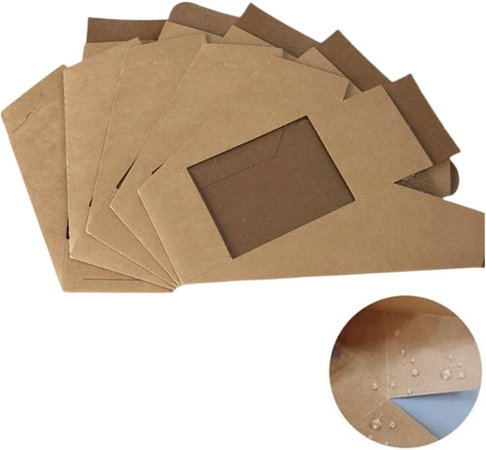 Individuelles Logo Sandwichpapierboxen 50 Stück, umweltfreundliche Sandwich-Wedge-Box mit Sichtfenster für die Bäckerei, Restaurant Takeaway-Service, vom Hersteller.