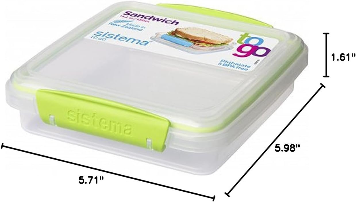 Großhandel 450ml Sandwichbox, individuellen Logo, Bulk-Optionen (Farben können variieren)
