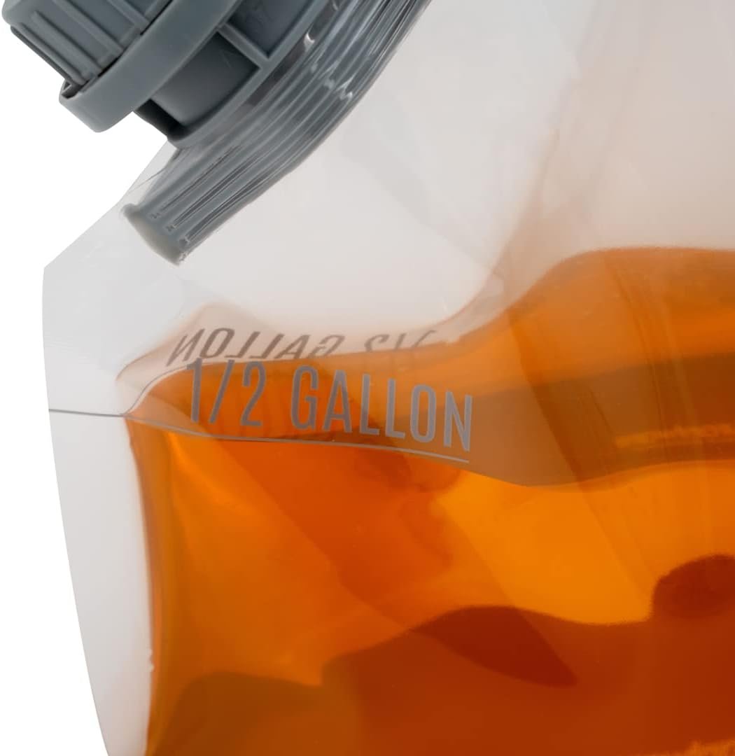 Großhandel 10 Trinkbeutel - faltbare 1/2 Gallone Wasserbehälter mit klaren Plastikgetränketüten, Hersteller von tamper-evident Deckeln und individuellem Logo für Catering-Events, Camping oder Wandern, langlebiger Griff