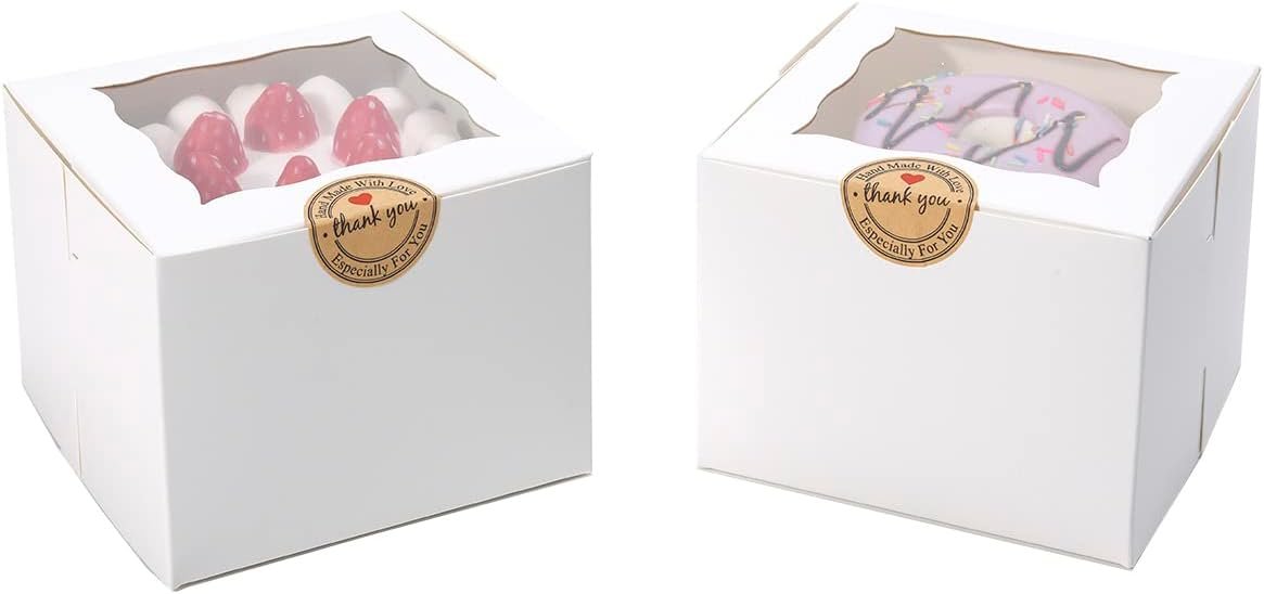 Großhandel Premium Weiß Kuchenboxen 5x5x3,5 Zoll [50 Pack] für Mini Bundt-Kuchen und individuelle Käsekuchen, individuelles Logo, Hersteller für Verpackungen in Großmenge