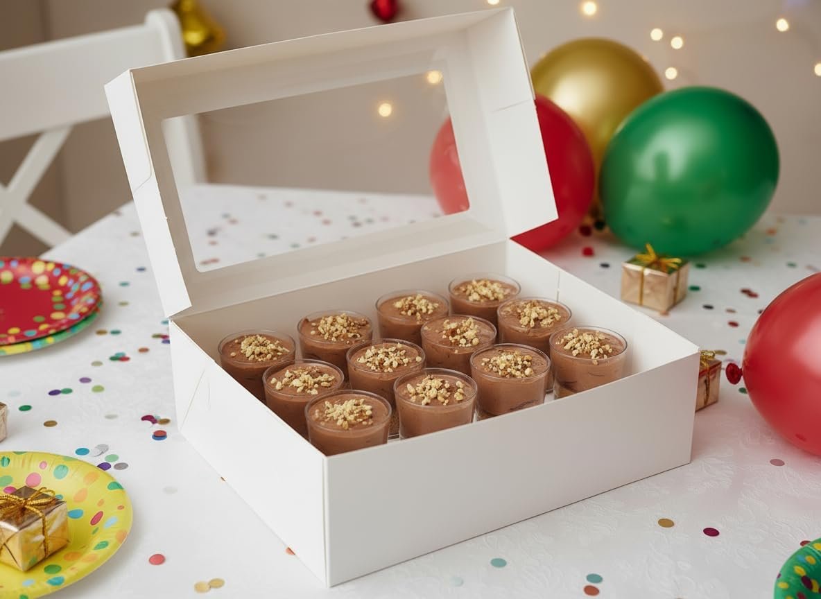 Großhandel Dessert Shooter Boxen, 6er-Pack, Fassungsvermögen 12 Stück 5 oz Dessert Shooter, ein Hersteller von hochwertigen Lebensmittel-Transportbehältern mit individuellem Logo.