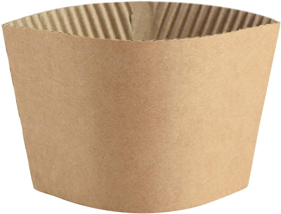 Großhandel personalized Kraft Coffee Cup Sleeves, individuelle Papierschützer, OEM Kartonbecher-Hüllen für Kaffee-Liebhaber, Hochzeit, Babyparty, Ruhestand, 20-500 Stück