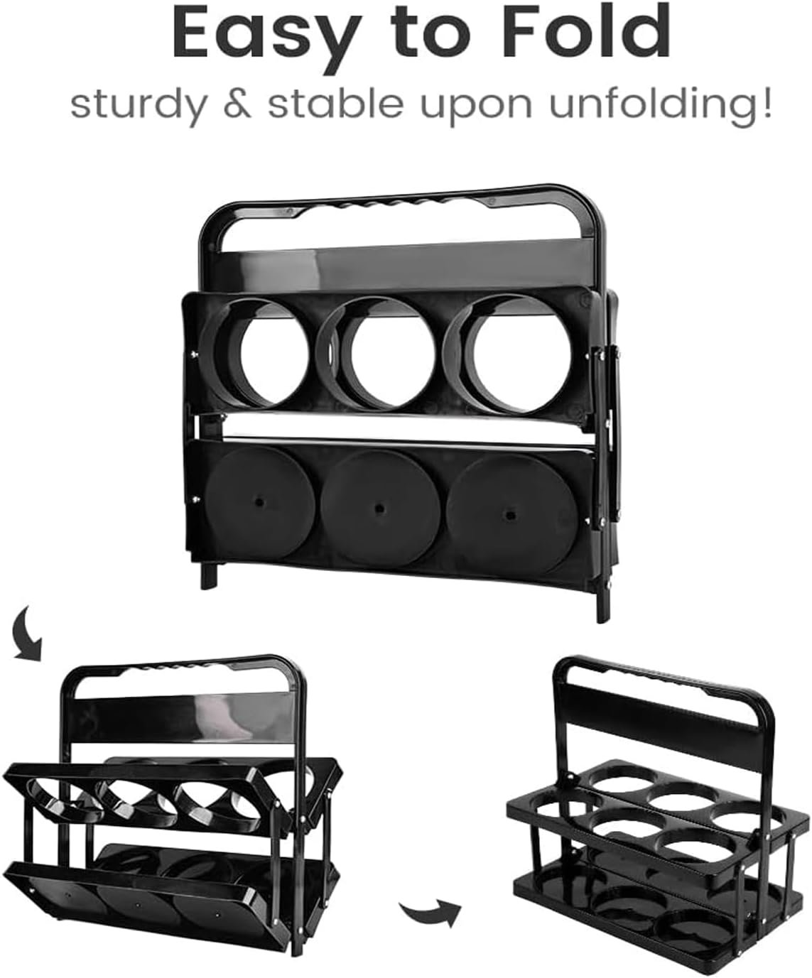 Individuelles Logo für Getränkehalter mit Griff, wiederverwendbare Tragebeutel für heiße oder kalte Getränke, als essentielle Ausstattung für Lieferfahrer, erhältlich vom Hersteller in coolem, isoliertem Schwarz.