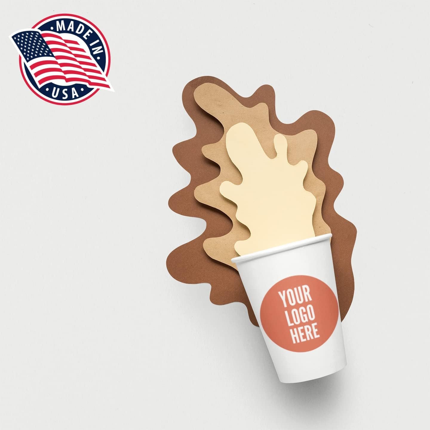 Großhandel individuelle Papierbecher – Personalisierte Tassen mit eigenem Logo für heiße und kalte Getränke – zuverlässige Becher für Kaffee in Geschäften, Büros, Unternehmen (8oz - 100 Stück) als OEM Hersteller.