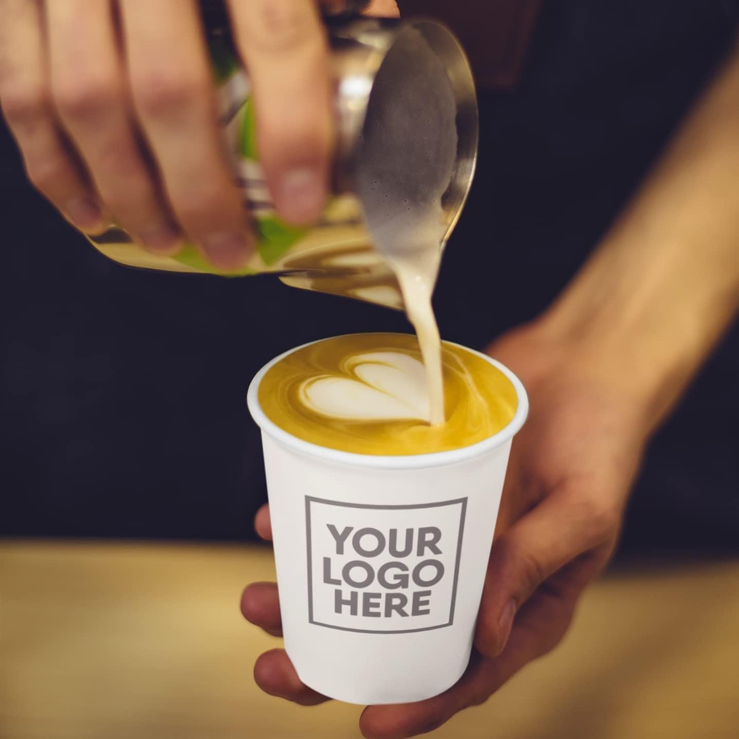 Großhandel individuelle Papierbecher – Personalisierte Tassen mit eigenem Logo für heiße und kalte Getränke – zuverlässige Becher für Kaffee in Geschäften, Büros, Unternehmen (8oz - 100 Stück) als OEM Hersteller.