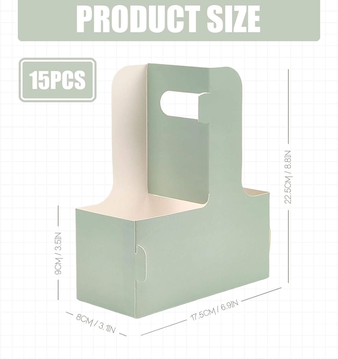 Großhandel 2 Cup Träger für Getränke mit Griff, 15 Stück, grüner Pappbecherhalter, ideal für heiße und kalte Getränke, geeignete Lösung für die Lebensmittelanlieferung, OEM erhältlich.
