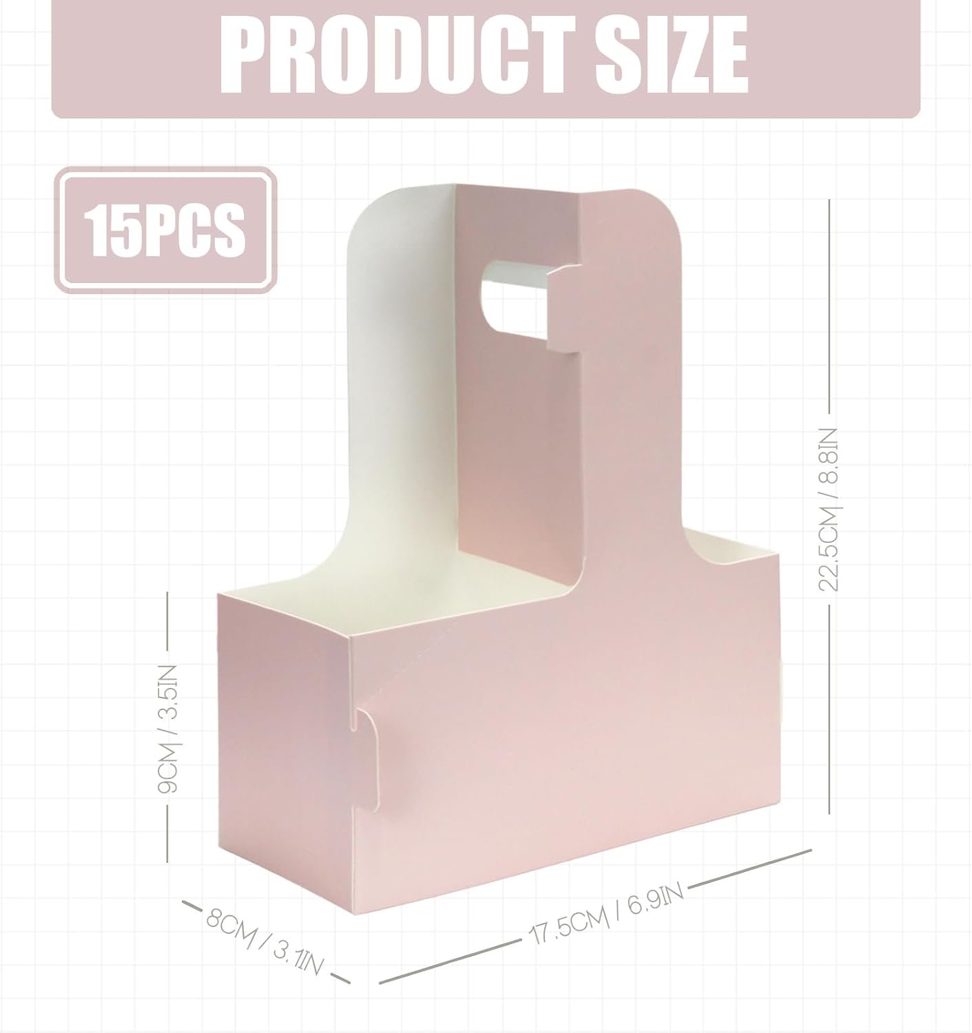 Großhandel 2 Cup Disposable Drink Carrier mit Griff 15 Stück, Papierbecherträger in Pink, Hersteller von praktikablen Cup-Carriern für heiße oder kalte Getränke, OEM für Food Delivery und Take Out Cup Carriers.