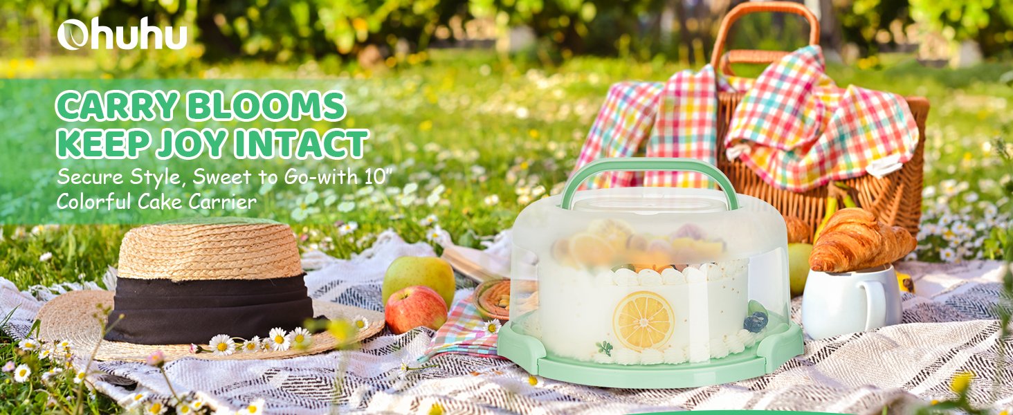 Großhandel Cake Carrier mit Deckel und Griff, BPA-freie Tortenbehälter für 10 Zoll Kuchen, Hersteller von Cupcake Träger - Kunststoffabdeckung mit doppelseitiger Basis für den Transport von Torten, Nüssen und Früchten, perfektes Geschenk für individuelle Marken.