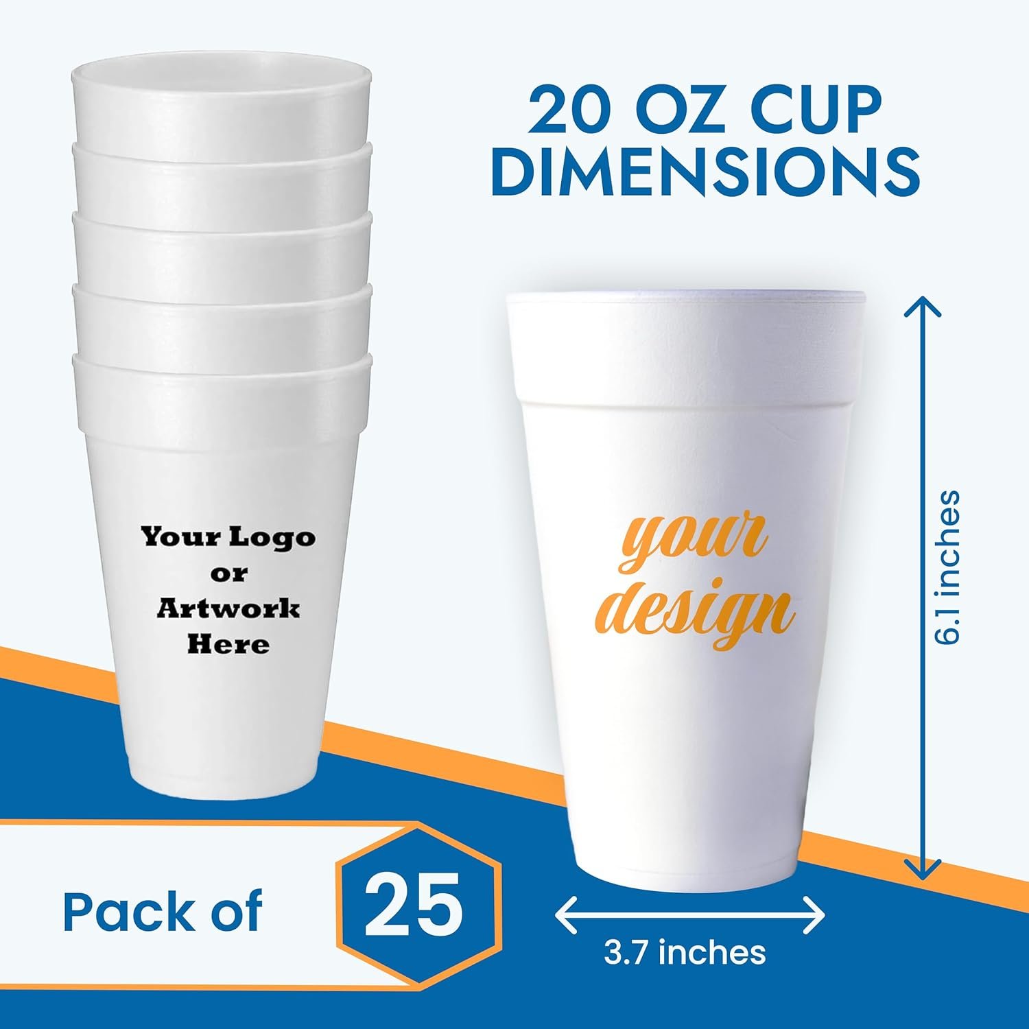 Großhandel 20oz individuell bedruckte Styroporbecher – personalisierte Einwegbecher mit individuellem Logo für Partys, Events, Hochzeiten und Unternehmen | Hersteller von maßgeschneiderten Schaumstoffbechern in Großmenge (25)