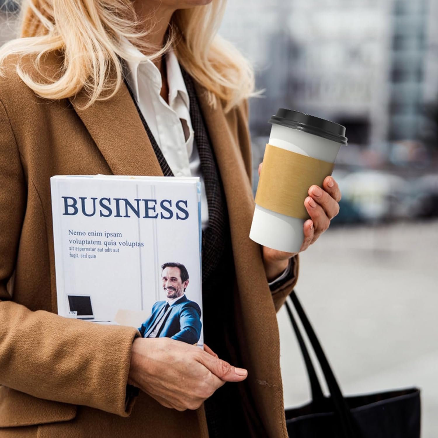 Individuelles Logo für 100er Packung 16 oz Einwegkaffee-Becher mit Deckeln und Hüllen, robuster dicker Papier & auslaufsicher isoliert für heiße und kalte Getränke, ideal für Ihre Eigenmarke vom Hersteller.
