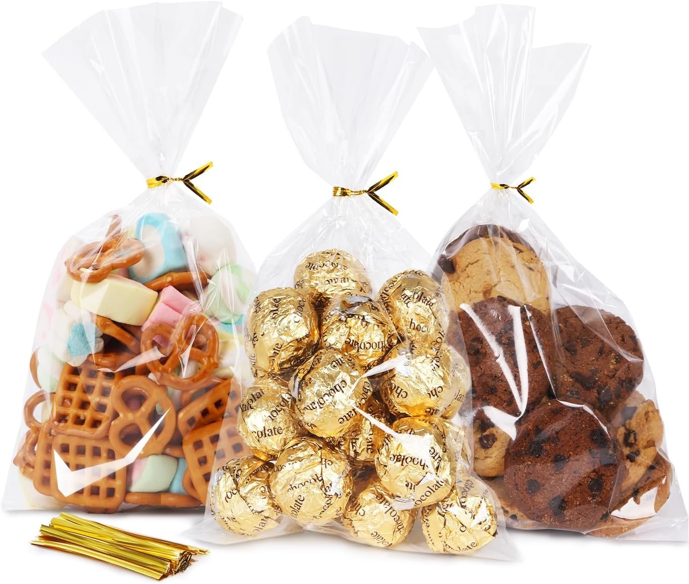 Großhandel Cellophanbeutel 100er Packung klare Geschenkbeutel 6x10 Zoll mit Krawatten für Süßigkeiten und Snacks, ideal für Geburtstagsfeiern, Hersteller von individuellen Designs für Hochzeits- und Valentinstagsmitgebsel.