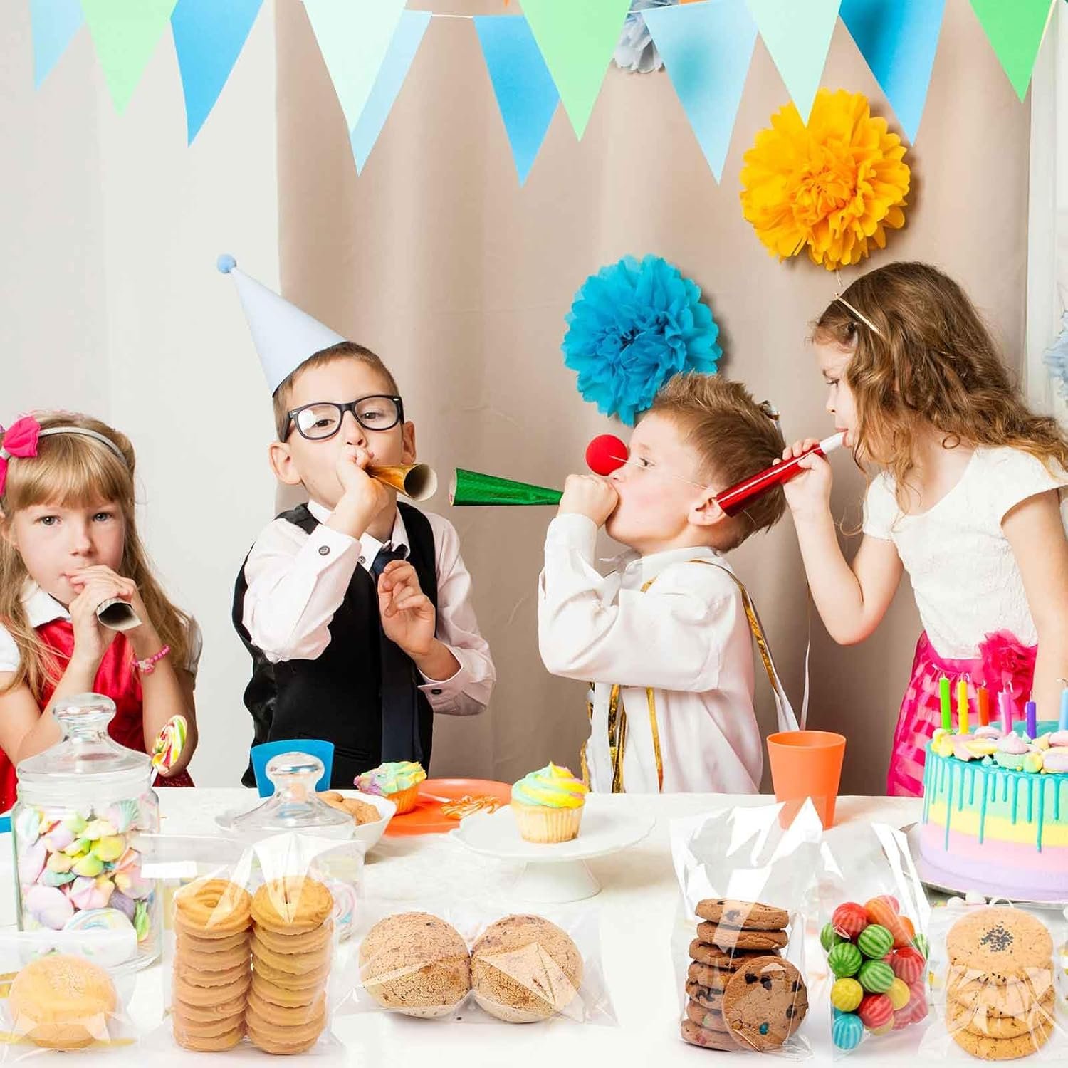 Großhandel 300 Stück klare Cellophane Tüten für Kekse, selbstverschließend, 4x6
