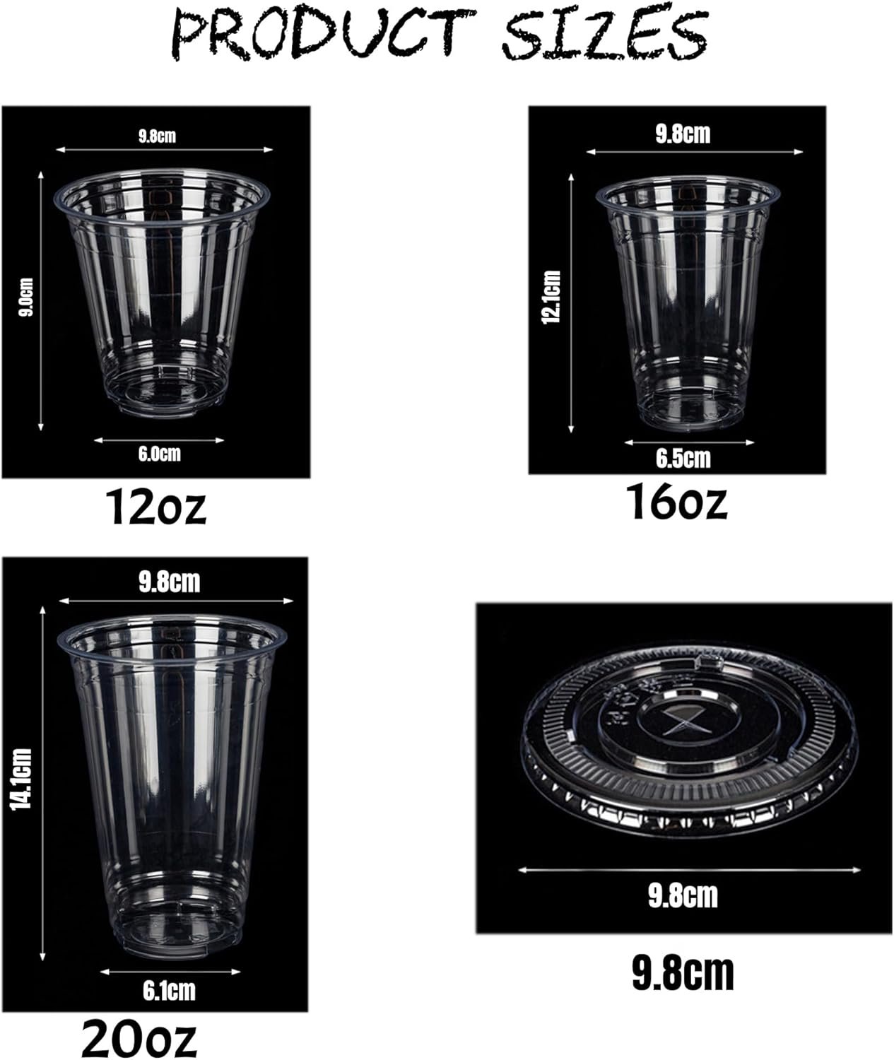 Großhandel 100-300 Stück individuelle klare Plastikbecher mit Aufklebern, 12oz personalisierte Kaffeebecher für Party, Hochzeit, Milkshake, Kaltgetränke, Smoothie, Kunststoff-Iced Coffee Becher mit flachen Deckeln, OEM Hersteller