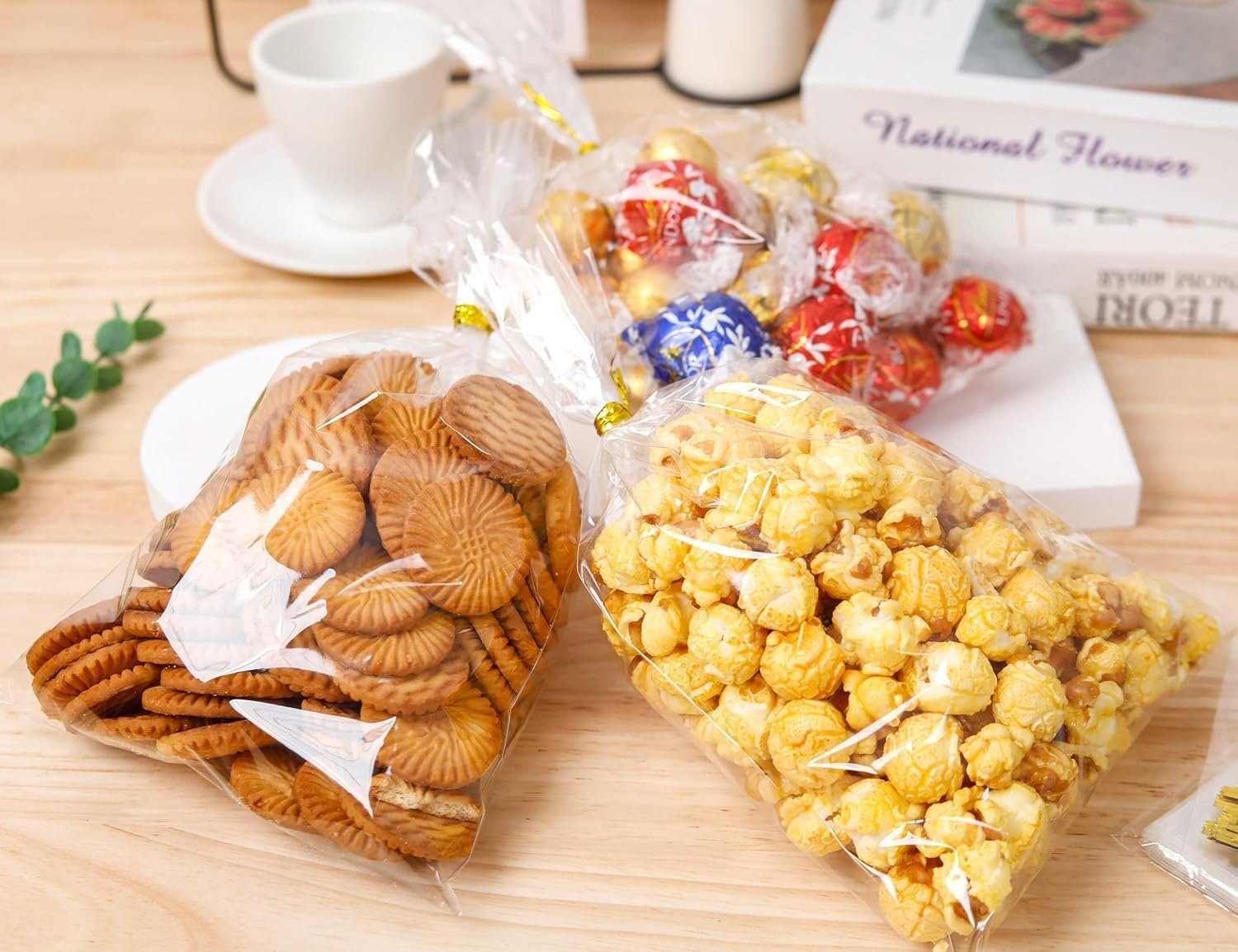 Großhandel Cellophanbeutel mit Twist-Band für Geschenktüten, transparent, 6x10 Zoll, 100 Stück, Individuelles Logo, Hersteller