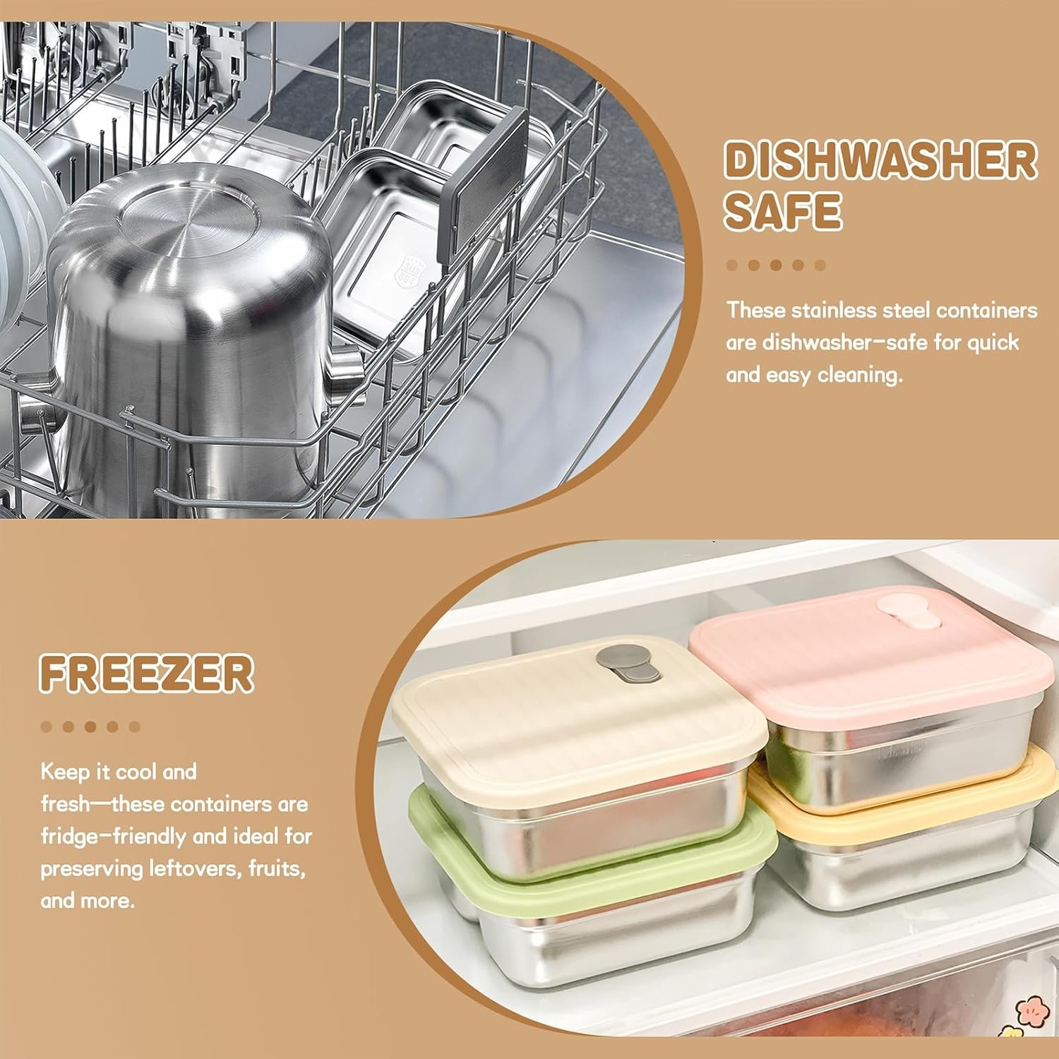 Großhandel 4er Set Sandwichbehälter, 20oz Edelstahlbrotdose mit Deckel, wiederverwendbare Metall-Lunchboxen, BPA-frei, spülmaschinenfest, individuelle Logo Food Storage Container für Snacks & Obst, Hersteller