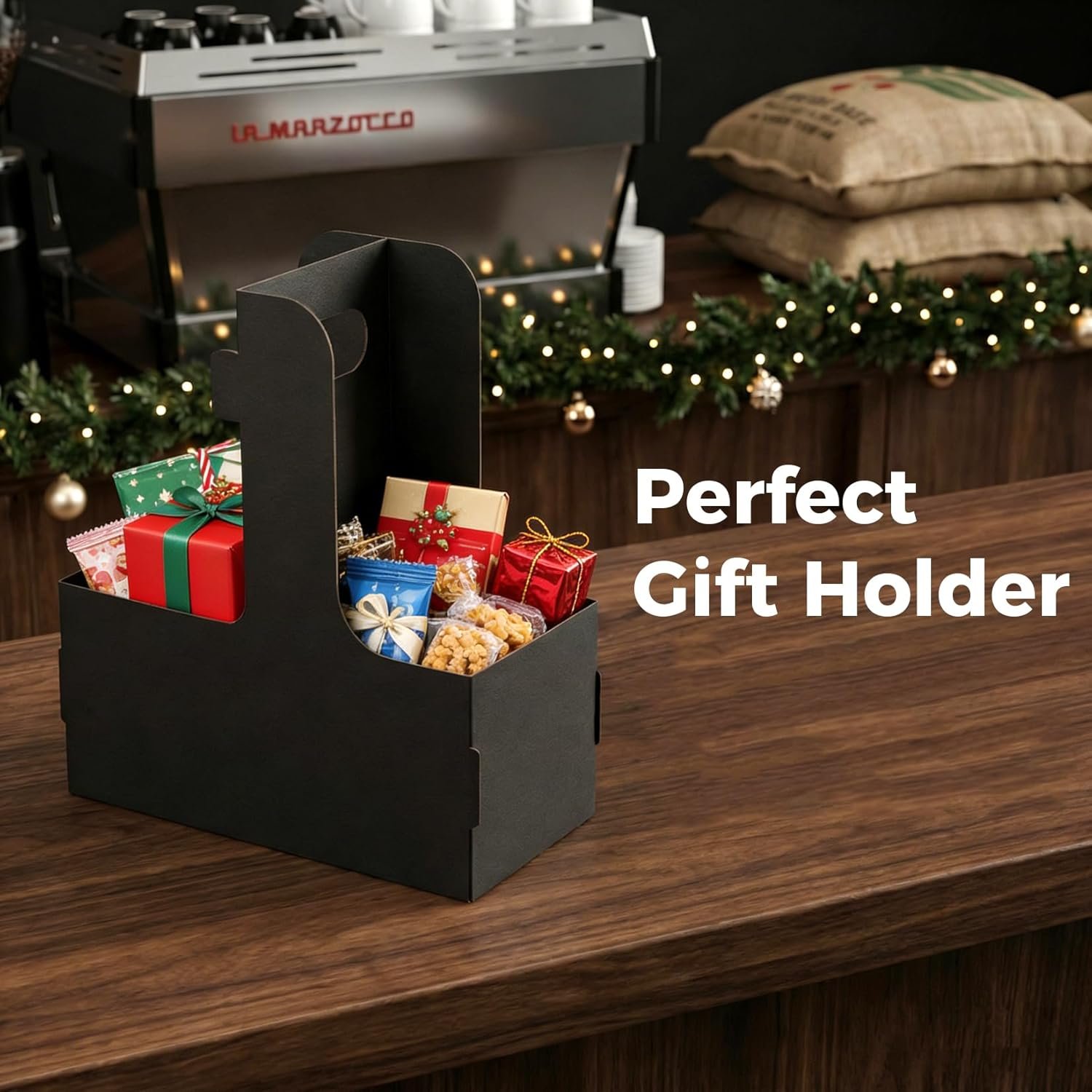 Großhandel 2er Träger für Getränke mit Griff - 12 Stück Einweg-Papierkaffeebecherhalter, stabiler Becherträger für die Lieferung von heißen/kalten Getränken, individuelles Logo für Ihre Eigenmarke.