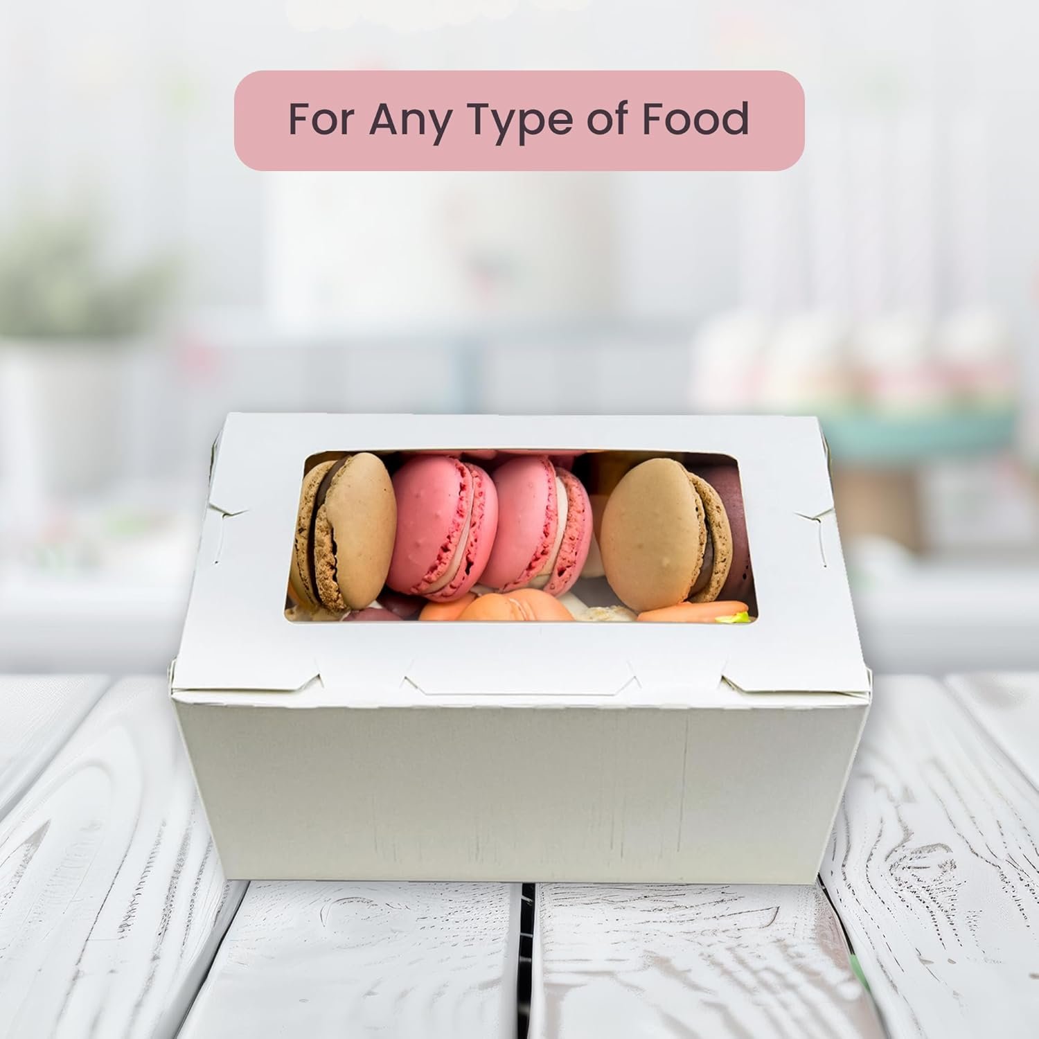 Individuelles Logo für umweltfreundliche, disposable Pappe Take-Out Kartons mit Fenster, ideal für Bäckerei-Boxen und Mittagessen, 7 3⁄4” x 5 1⁄2” x 2 1⁄2“, 15er-Pack, hergestellt von zuverlässigem Lieferant.