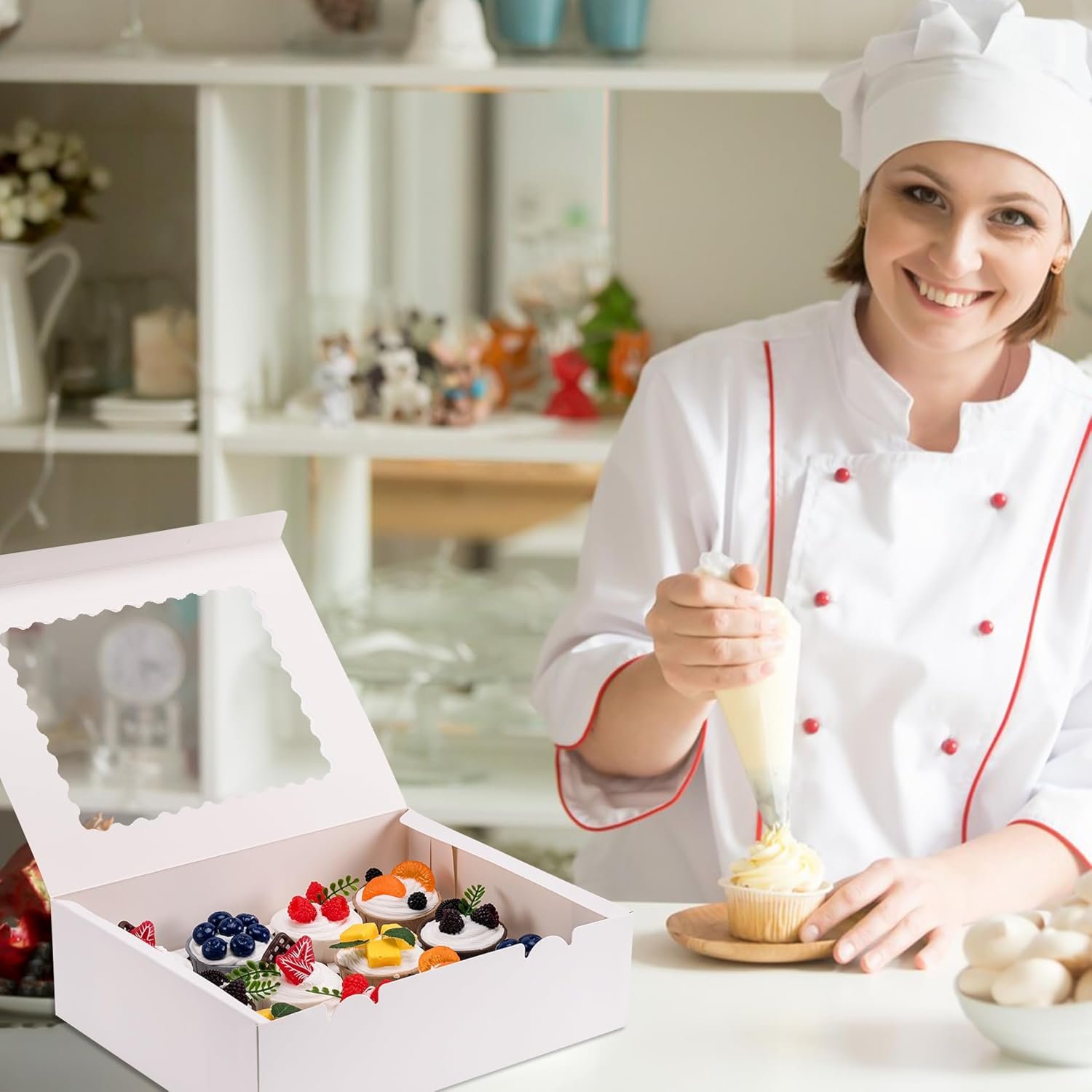 Großhandel 6er Cupcake Boxen - Überzeugen Sie mit 12er Kapazität, lebensmittelechten Cupcake Haltern mit Fenster für einfache Präsentation und Transport - Perfekt für Desserts und individuelle Logos, hergestellt von einem zuverlässigen Lieferanten.
