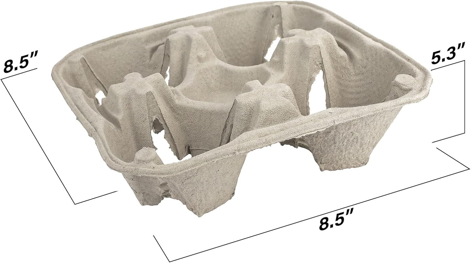 Individuelles Logo für Pulp Fiber 4 Cup Drink Carrier 8-32 oz. - Tragehalter für Lieferservice - Packung mit 25 von unserem Lieferant